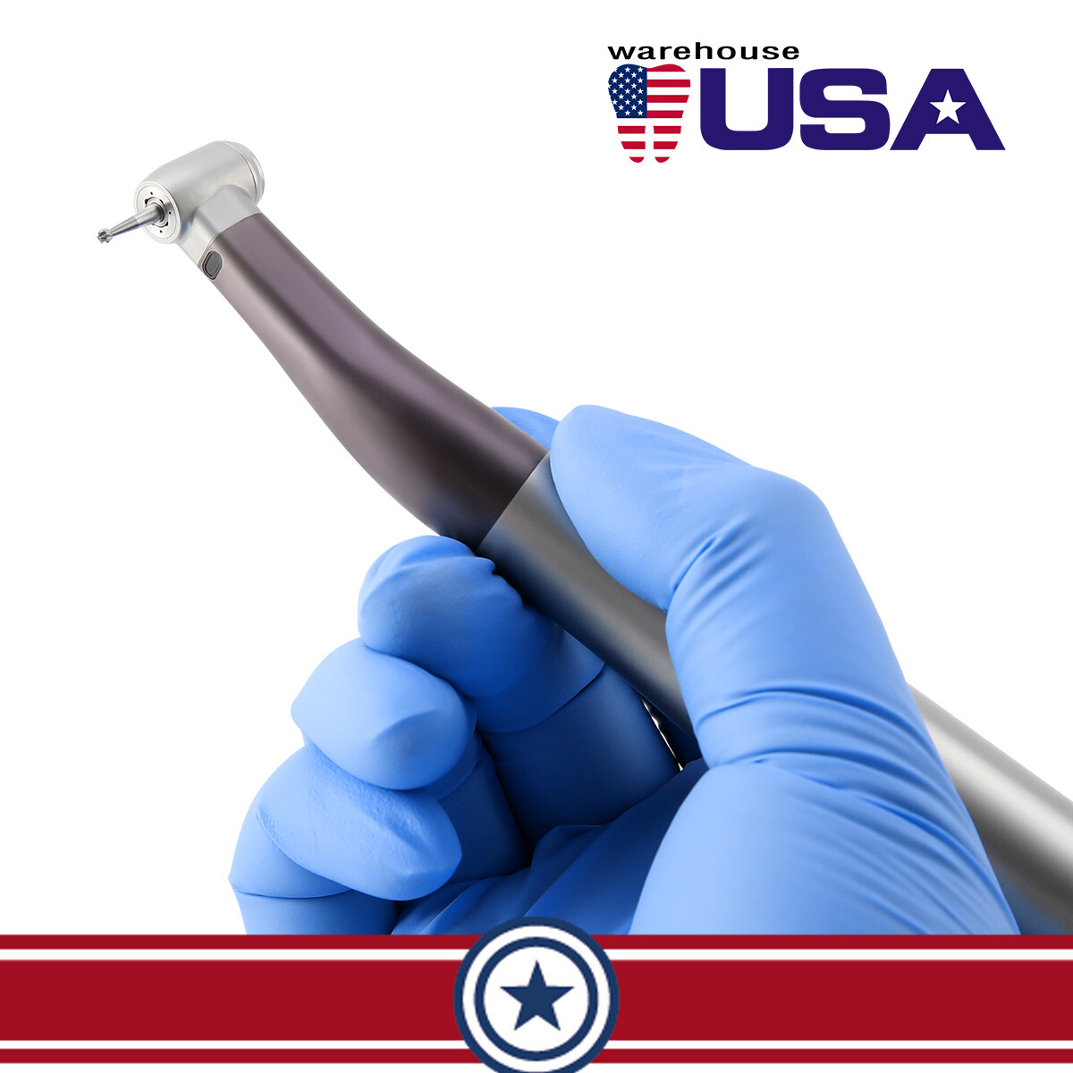 Pieza De Mano Dental Baja Velocidad 1:1 Led odontología Contra Angulo Tipo