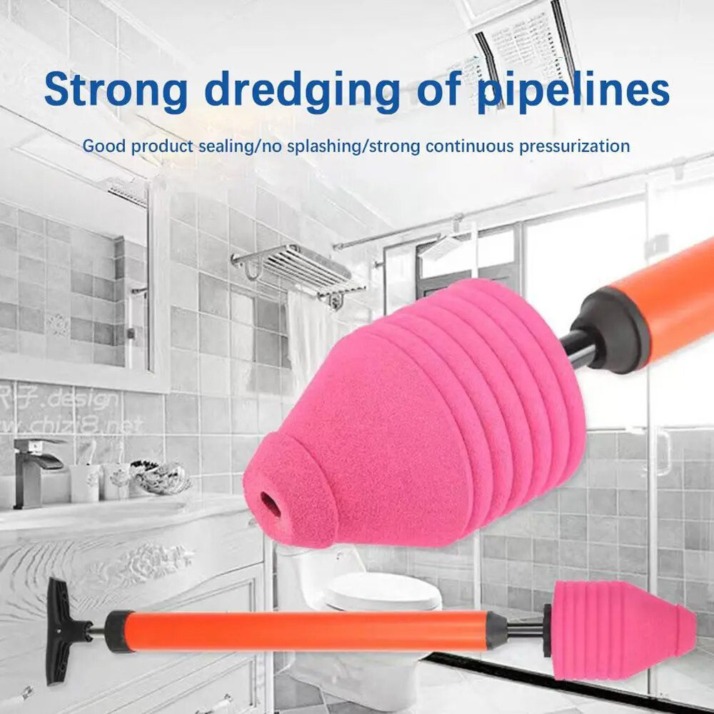 Heavy Duty High Pressure Toilet Unblock Plunger Clog Drain Buster Vacuum Pump US