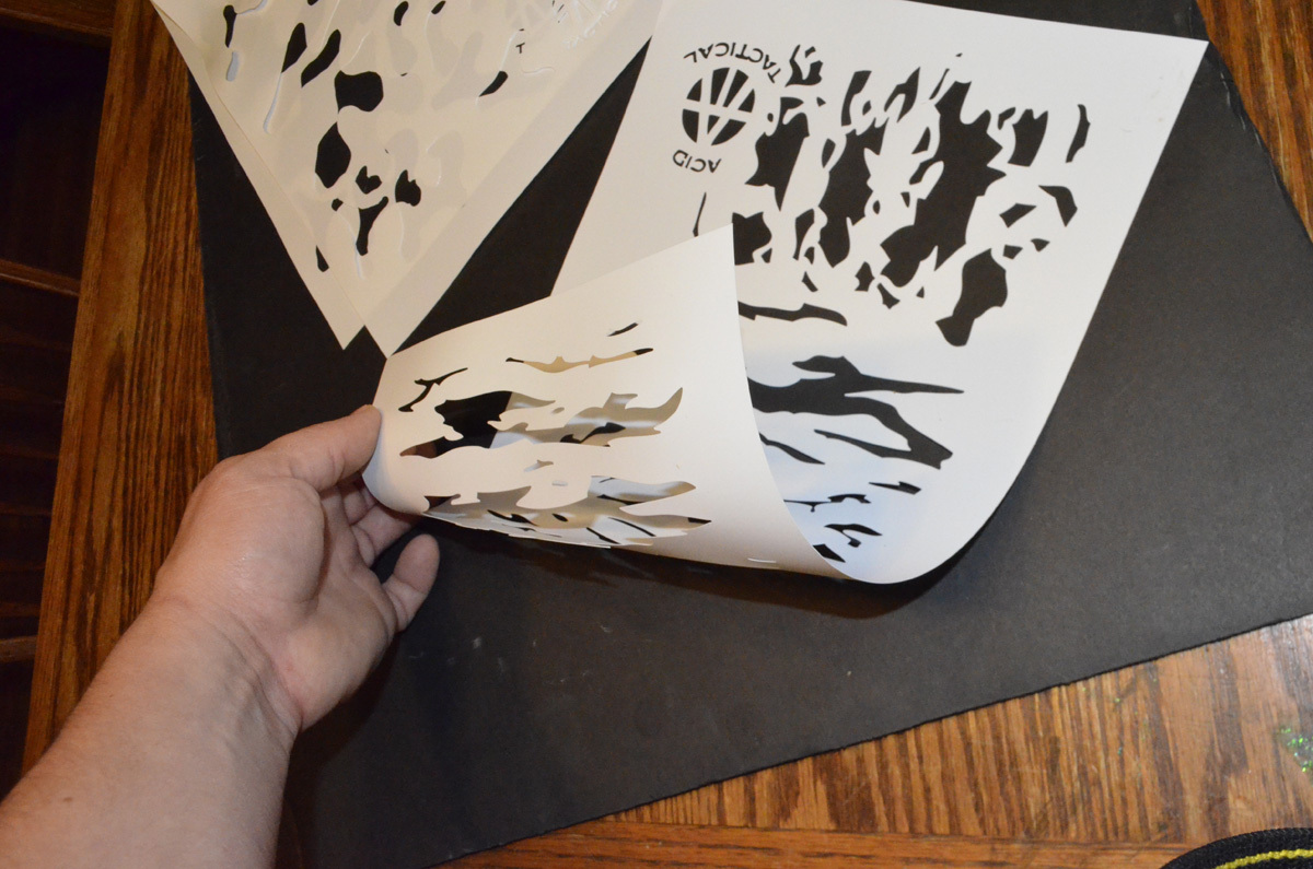 3Pack! Spray Paint Camouflage Camo Stencils Jon Boat CrackedHexacam Tiger Stripe