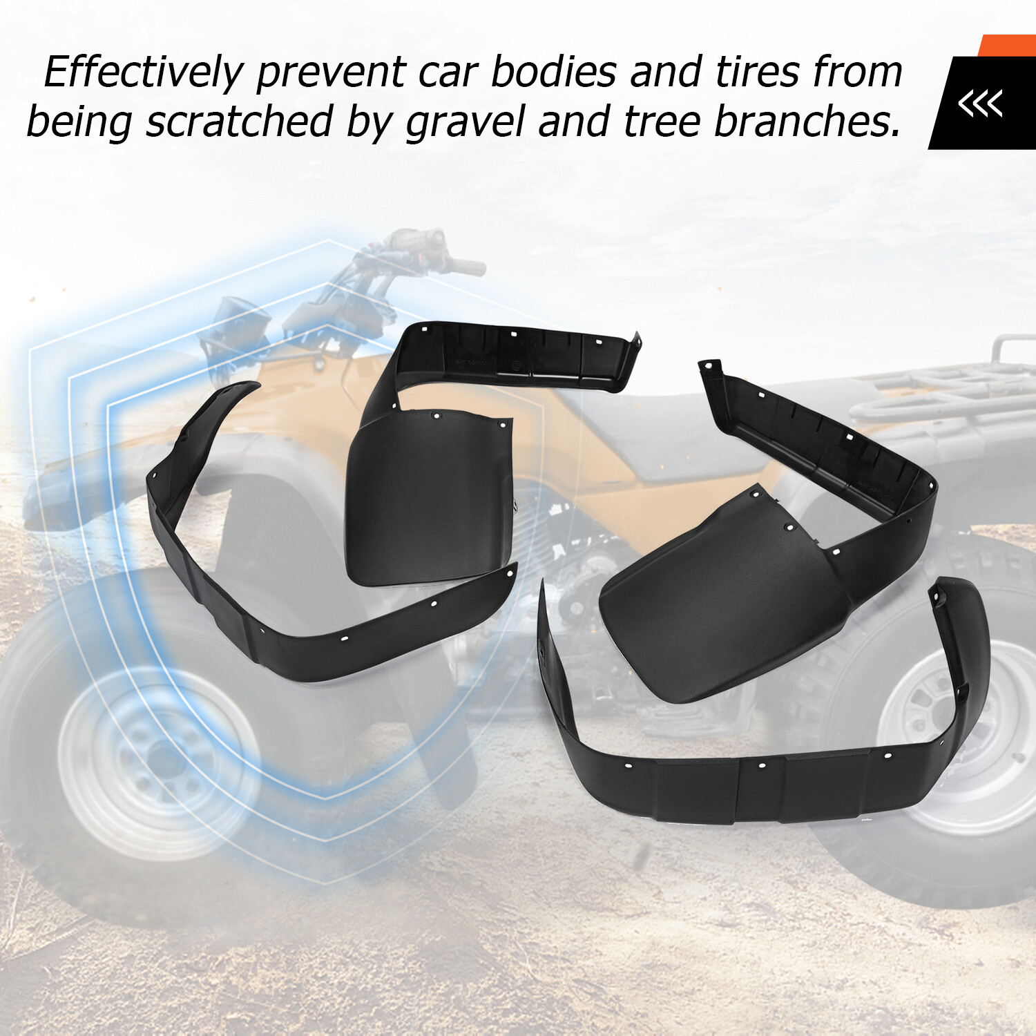 Mud Flaps For Honda TRX300 TRX 300 FW Trax Fender Flares Guards Set of 2 96-00