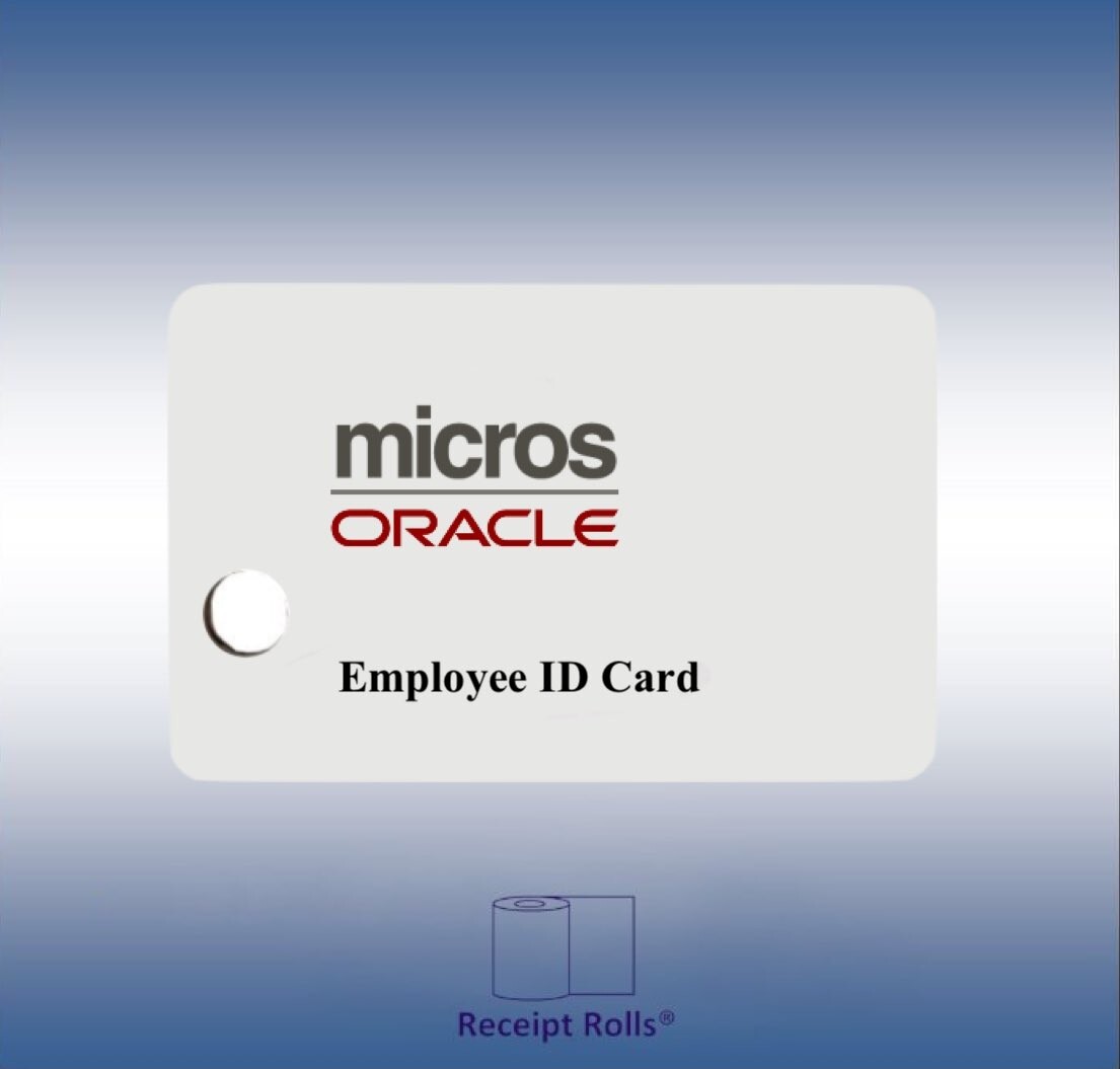 50 Genuine White Micros Oracle Magnetic Stripe Employee Swipe ID Cards