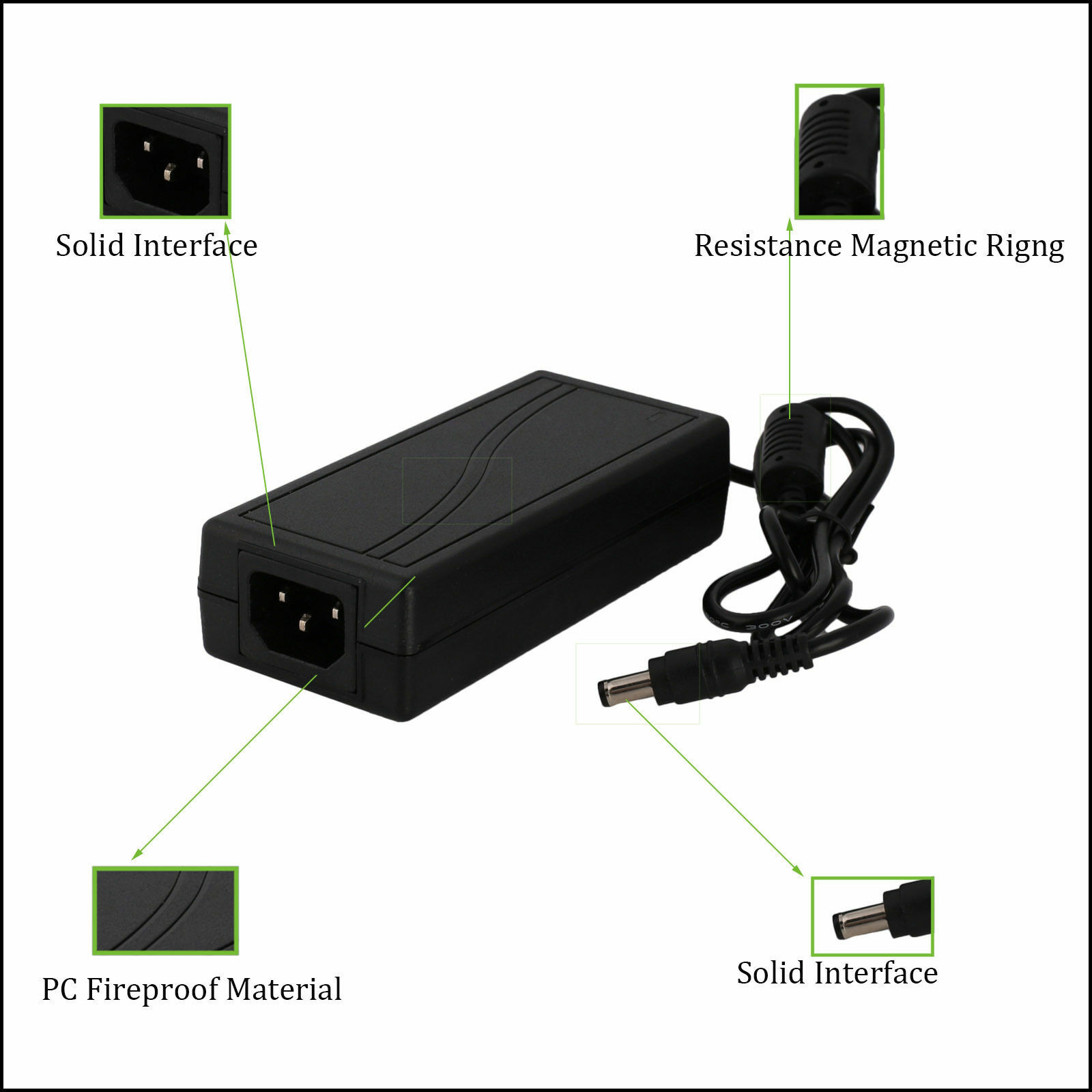 AC/DC 12V 5A Power Supply Adapter Transformer For 5050/3528 LED Strip Light 60W