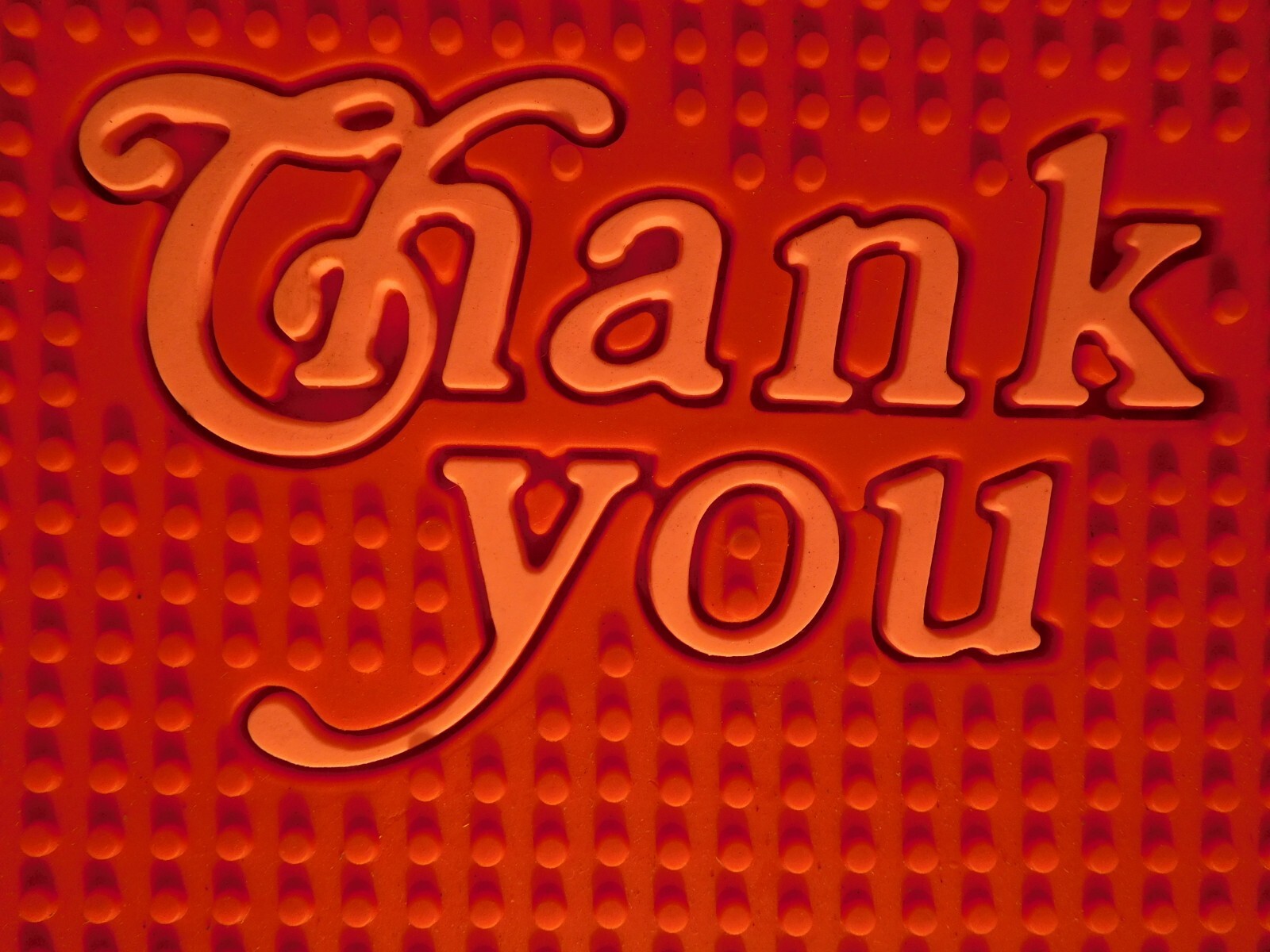 Red/Pink Vintage Miller "Taste the High Country" Rubber Bar Mat ~ THANK YOU