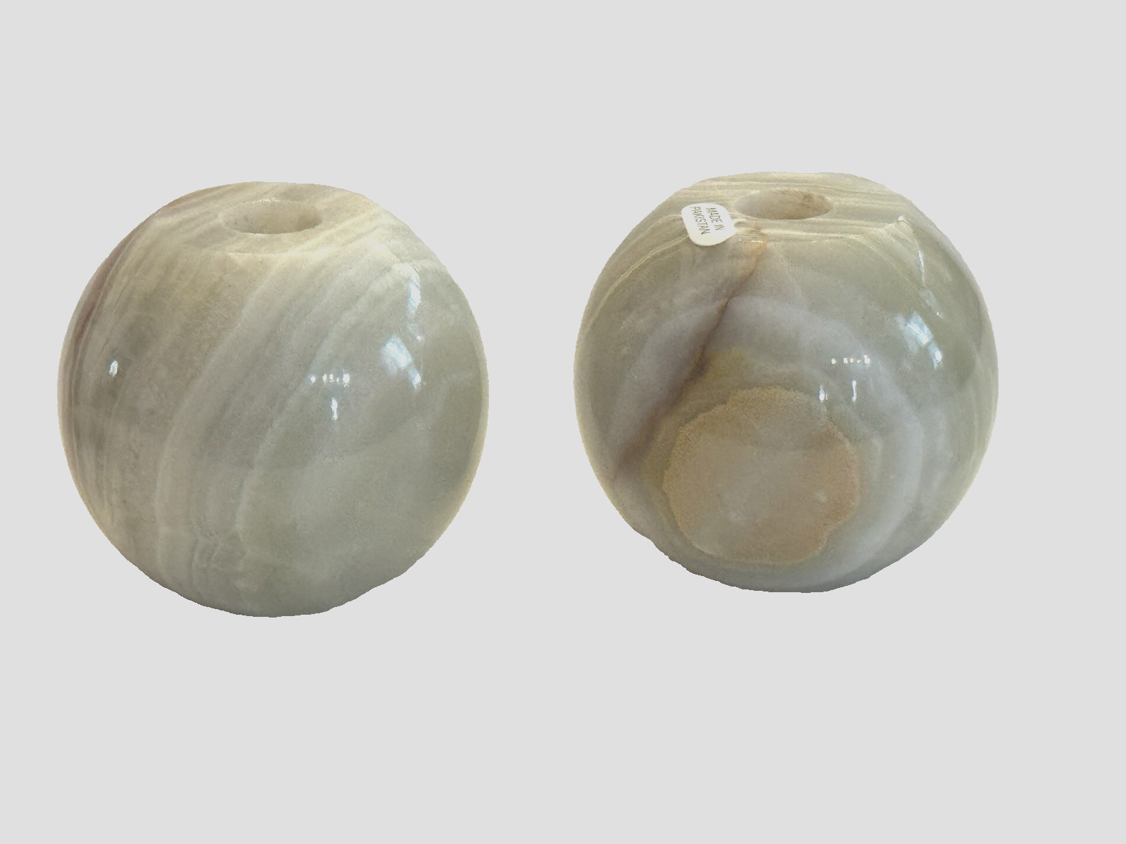 NEW OLD STOCK~ 2.5" dia Onyx Ball Lamp Spacer Break lamp part-Med Green