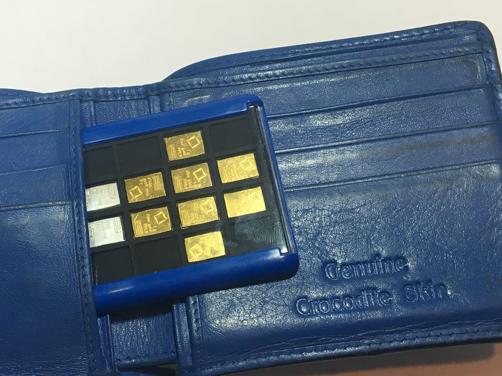 Empty Element Card Holds Silver Platinum Palladium Gold 1g Bullion Bars Valcambi