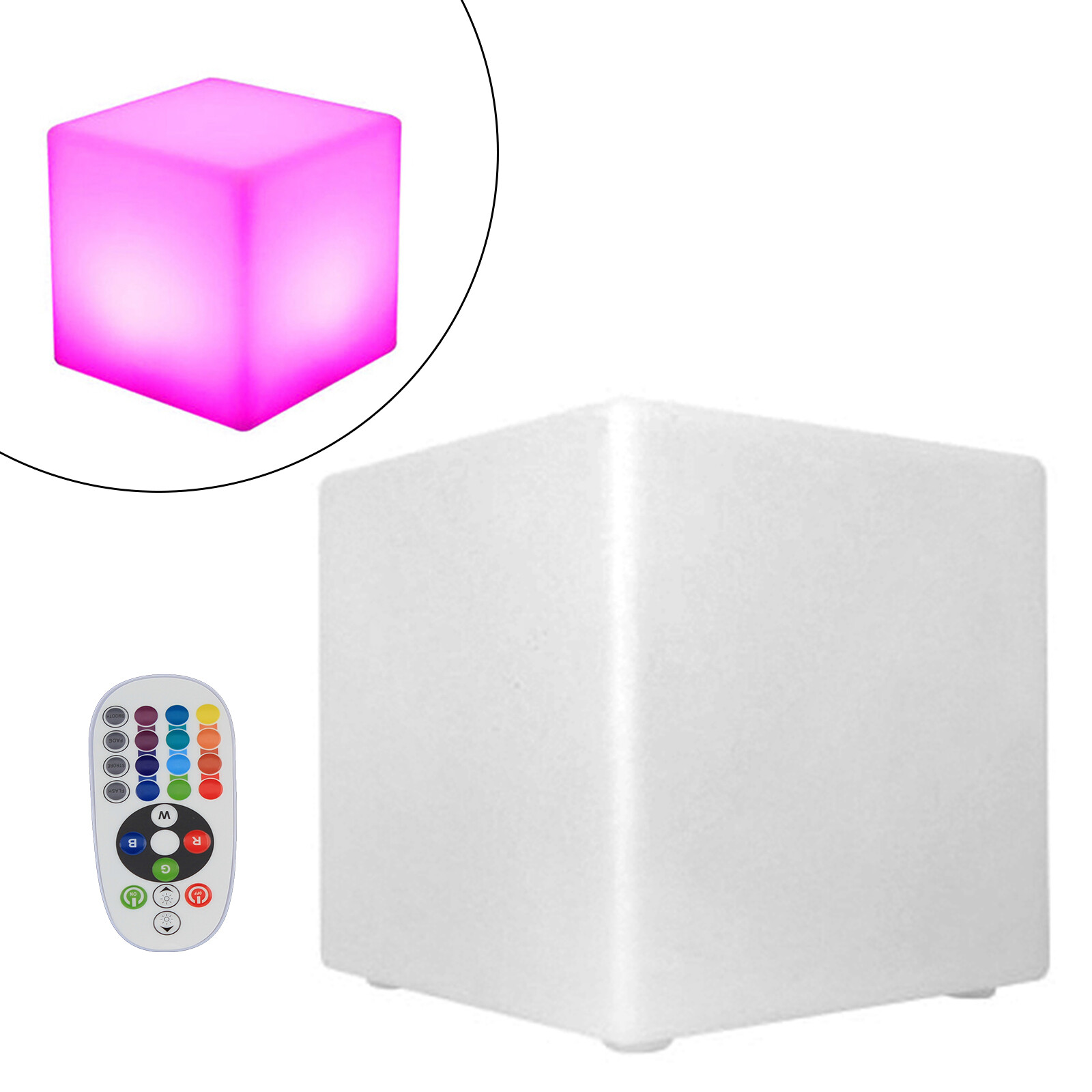 16 RGB Cube Seat Party Club Bar Chairs Furniture LED Color Changing Stool Tables