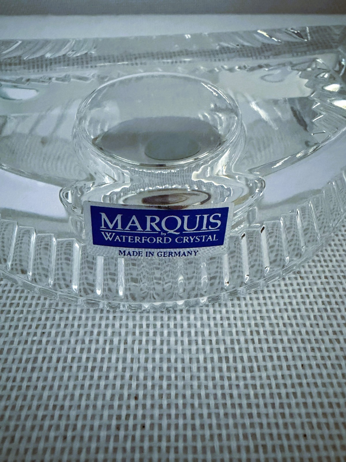 Waterford Crystal Clock Marquis Crescent Desk Clock NWB