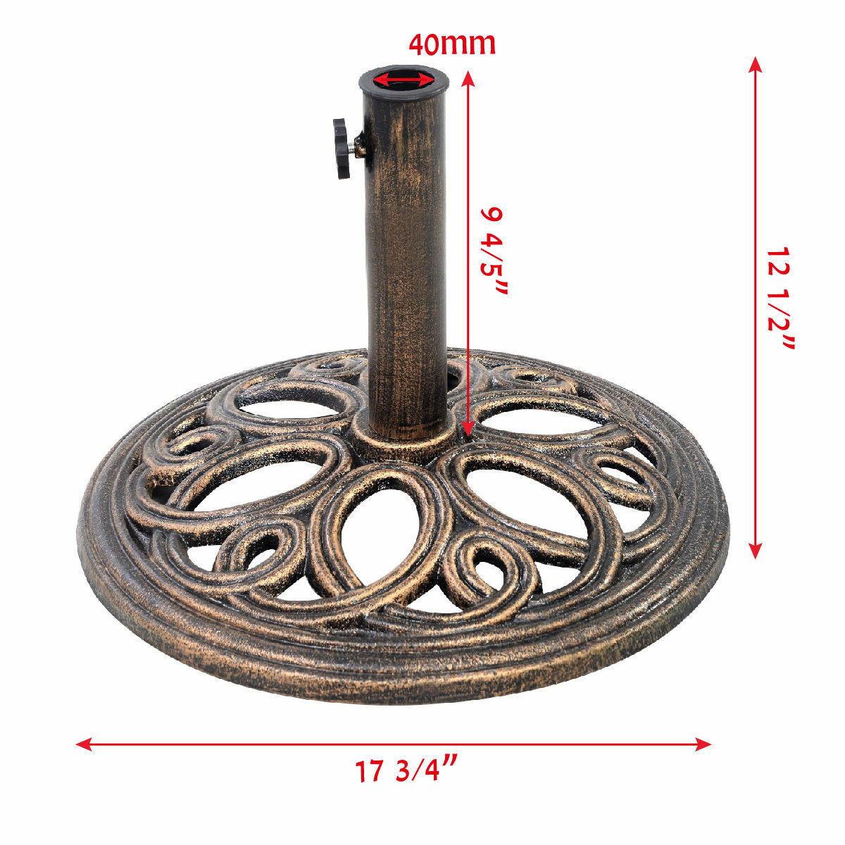 23 LBS Patio Outdoor Round Umbrella Base Stand Cast Iron