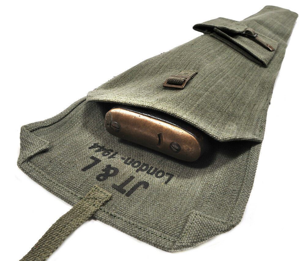 British Lee Enfield OD Canvas Rifle Case MARKED "JT&L London 1944"