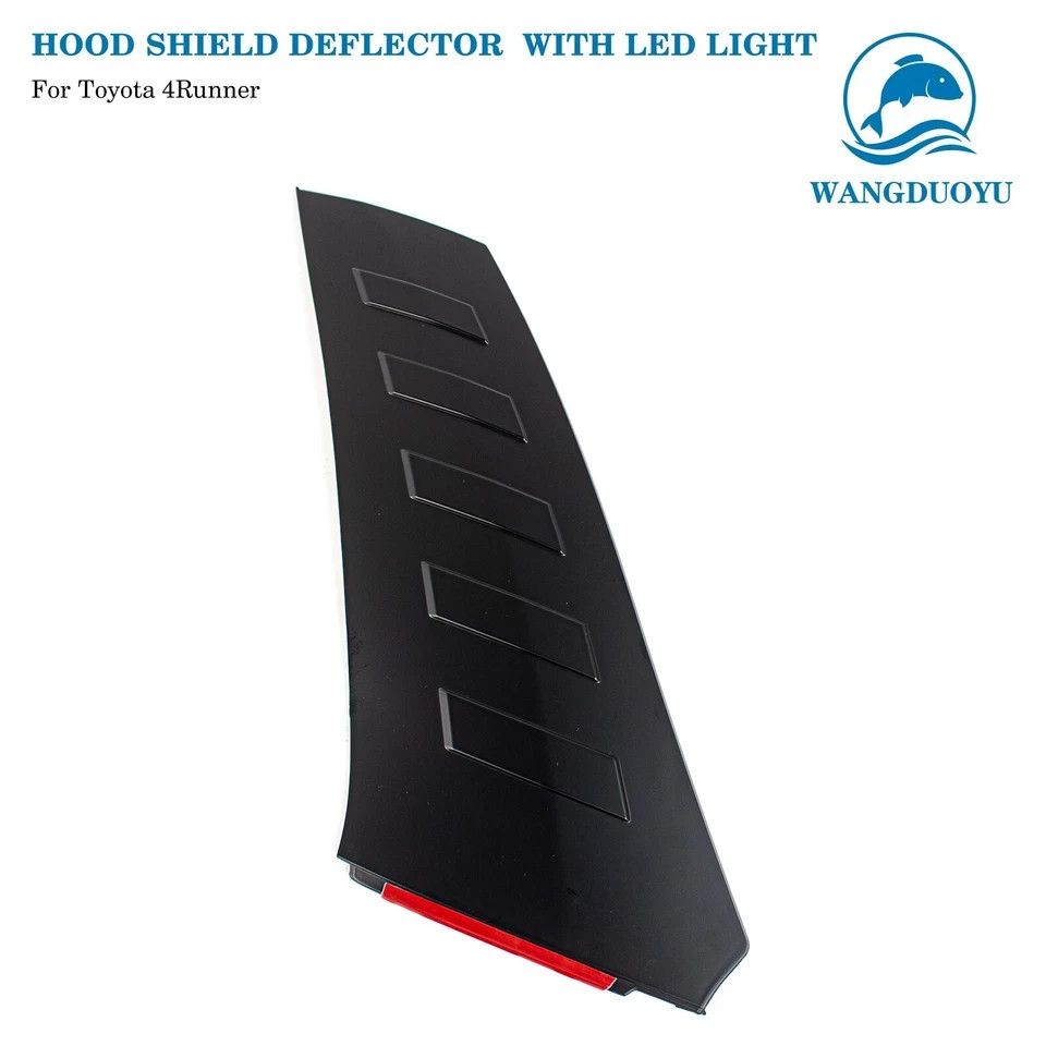 Hood Shield Protector for Toyota 4runner 2010-2024 with LED Lights (Matt Black)