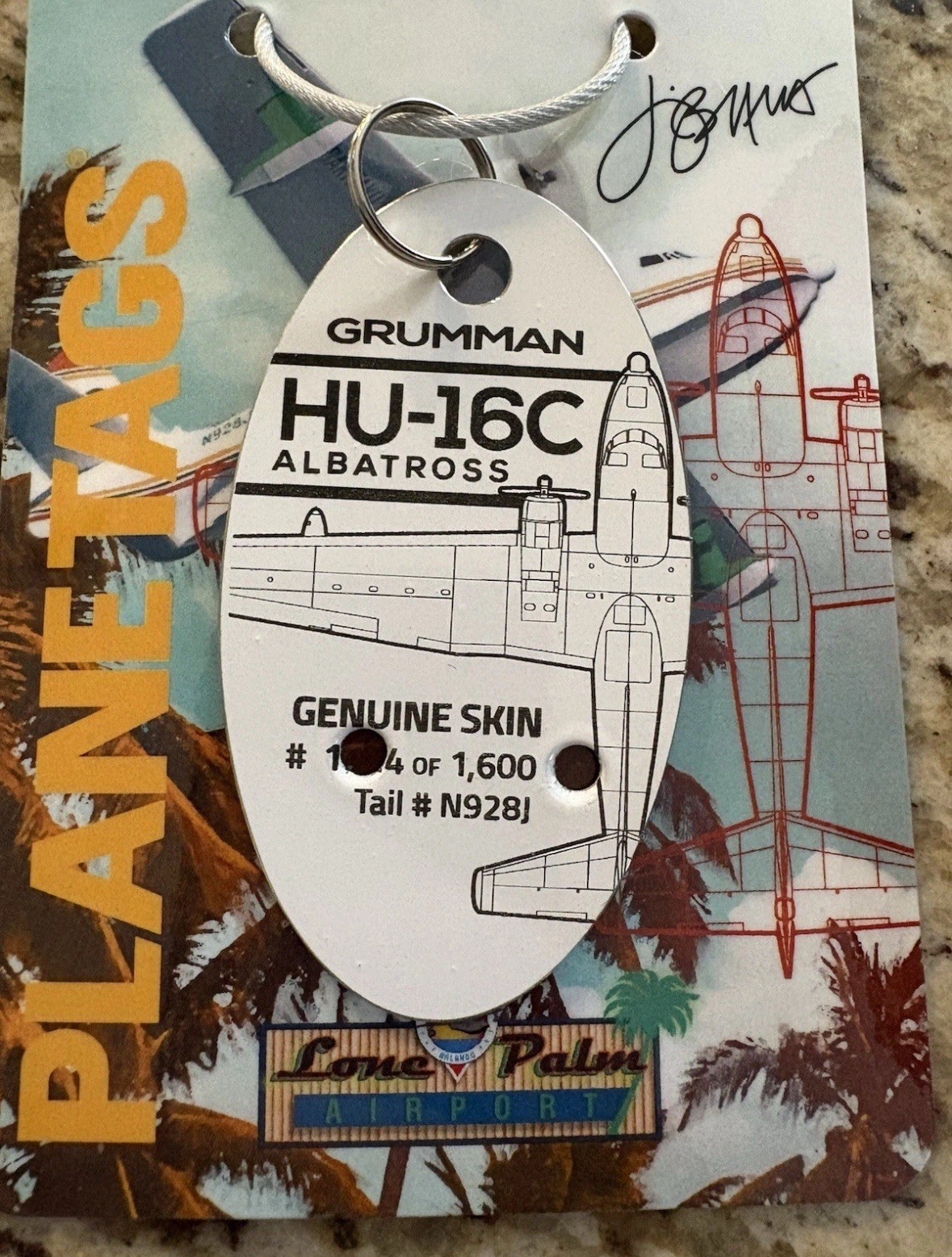 Hemisphere Dancer Plane Tag Grumman HU-16C Tail Skin Jimmy Buffet Margaritaville