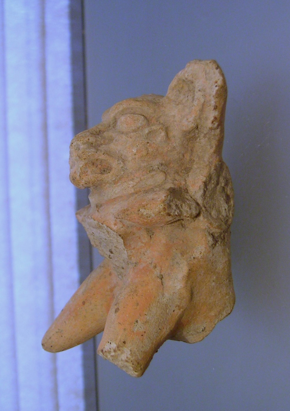 Pre Columbian Mayan Jaguar Pottery Fragment