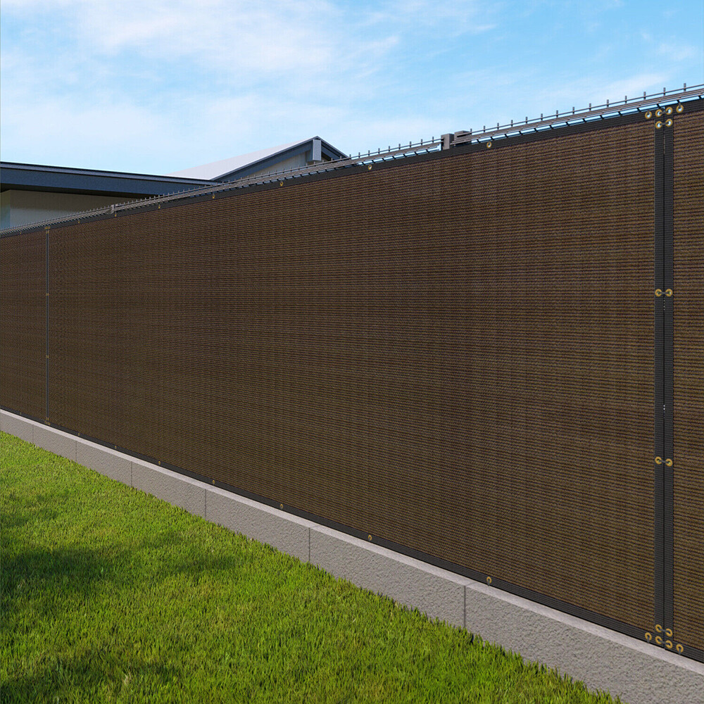 200GSM Fence Privacy Screen Cover Mesh 4' 5' 6' 8' x 50' Black Green Beige Brown