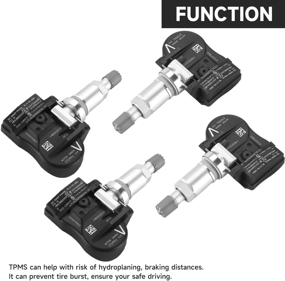 TPMS Sensor 315MHz Nissan 4 Pack 40700 3AN0A New