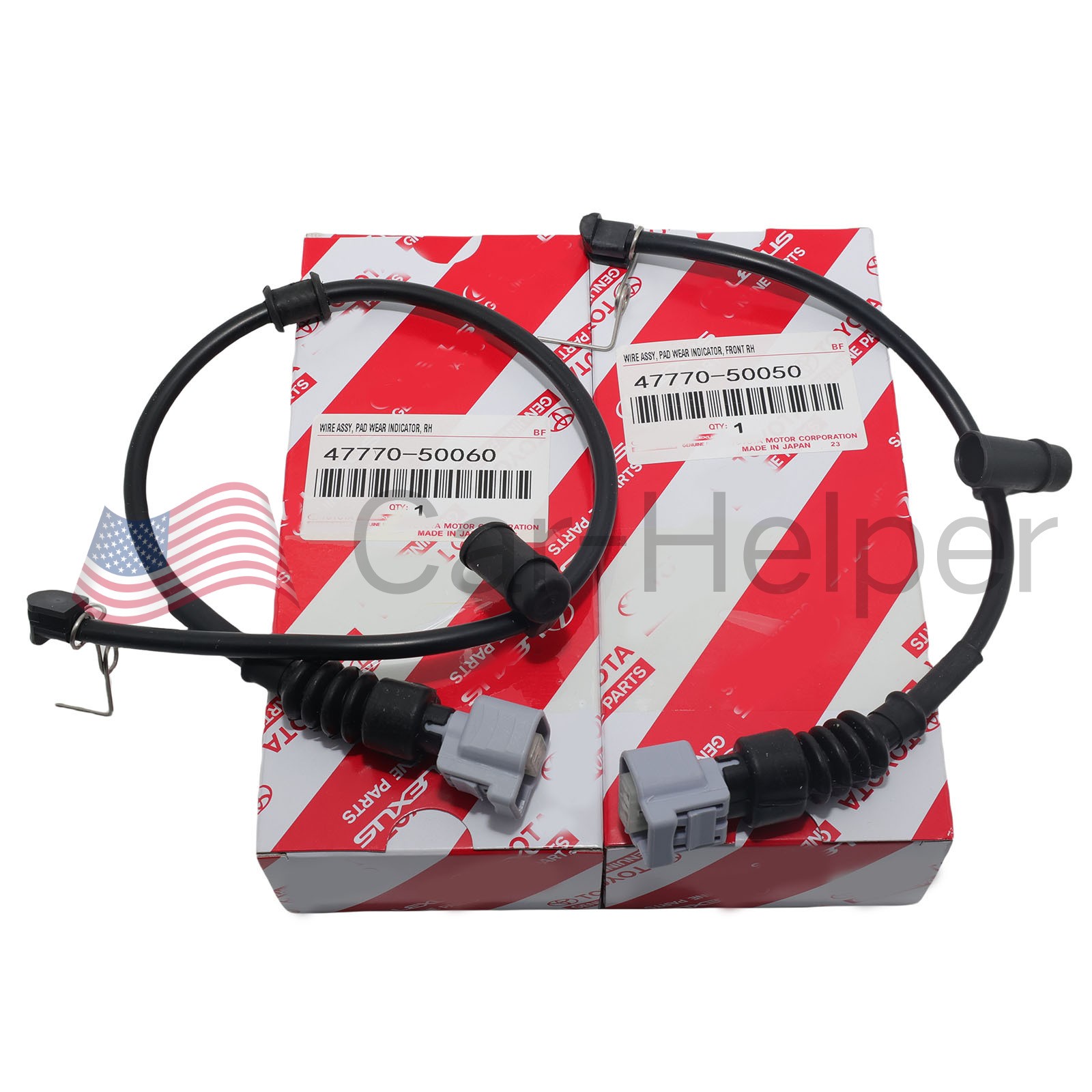 OEM NEW 2Pcs Front and Rear Brake Pad Sensor For Lexus LS430 4777050050&60