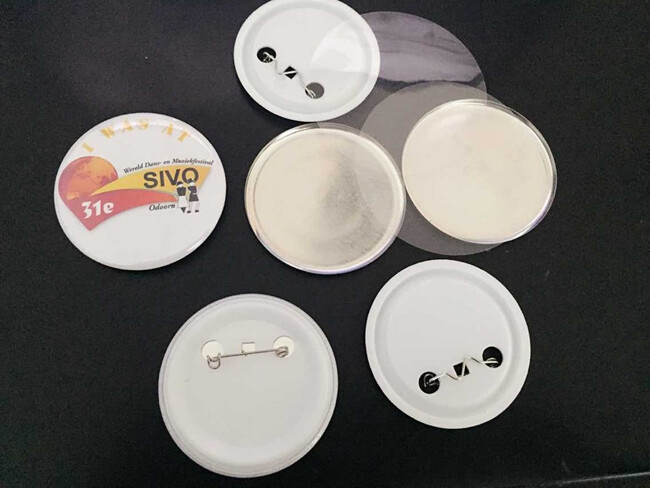3" / 75mm Blank ABS / Metal Pin Badge Button Supplies for Badge Maker Machine