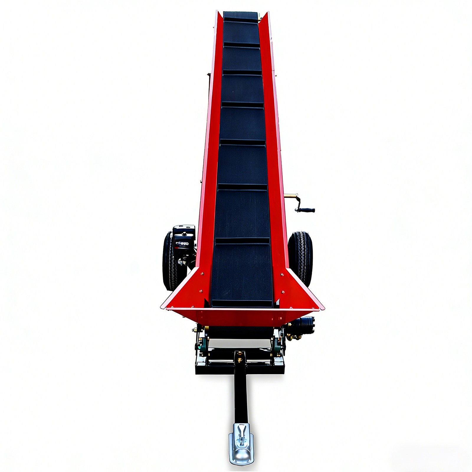 12" Firewood Conveyor 6.5HP Gas Powered 118in Lift Height Belt Log Elevator