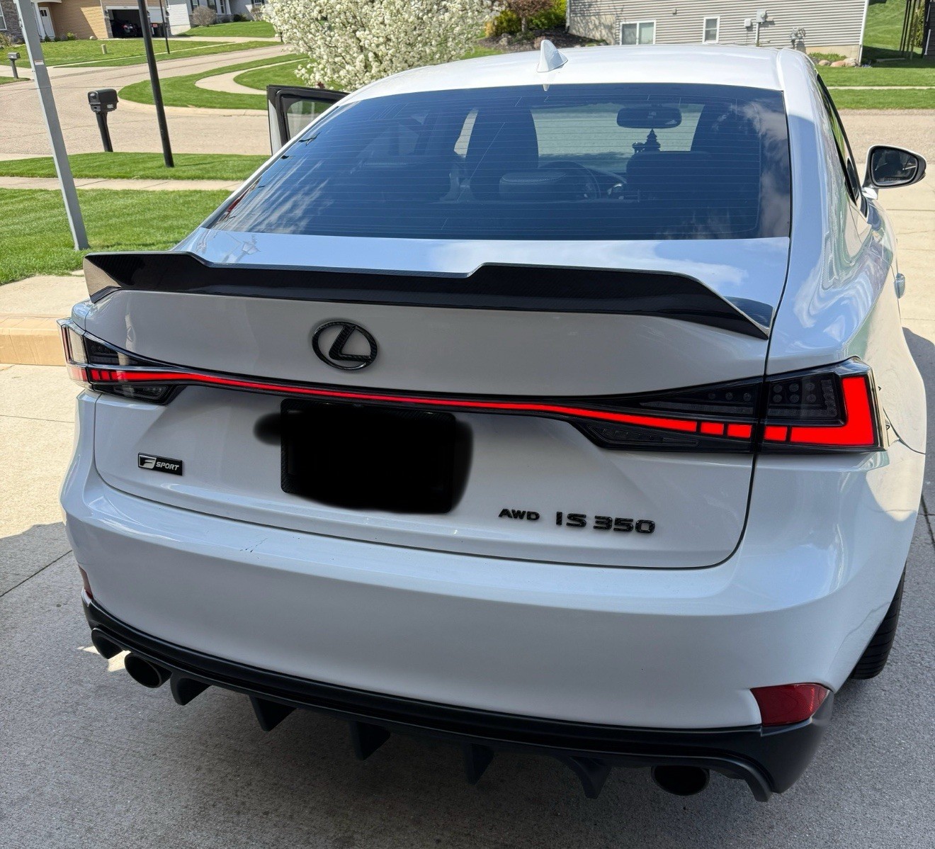 Gloss Black Emblem Badge Logo fits Lexus IS350 2014 2015 2016 2017 2018 2019