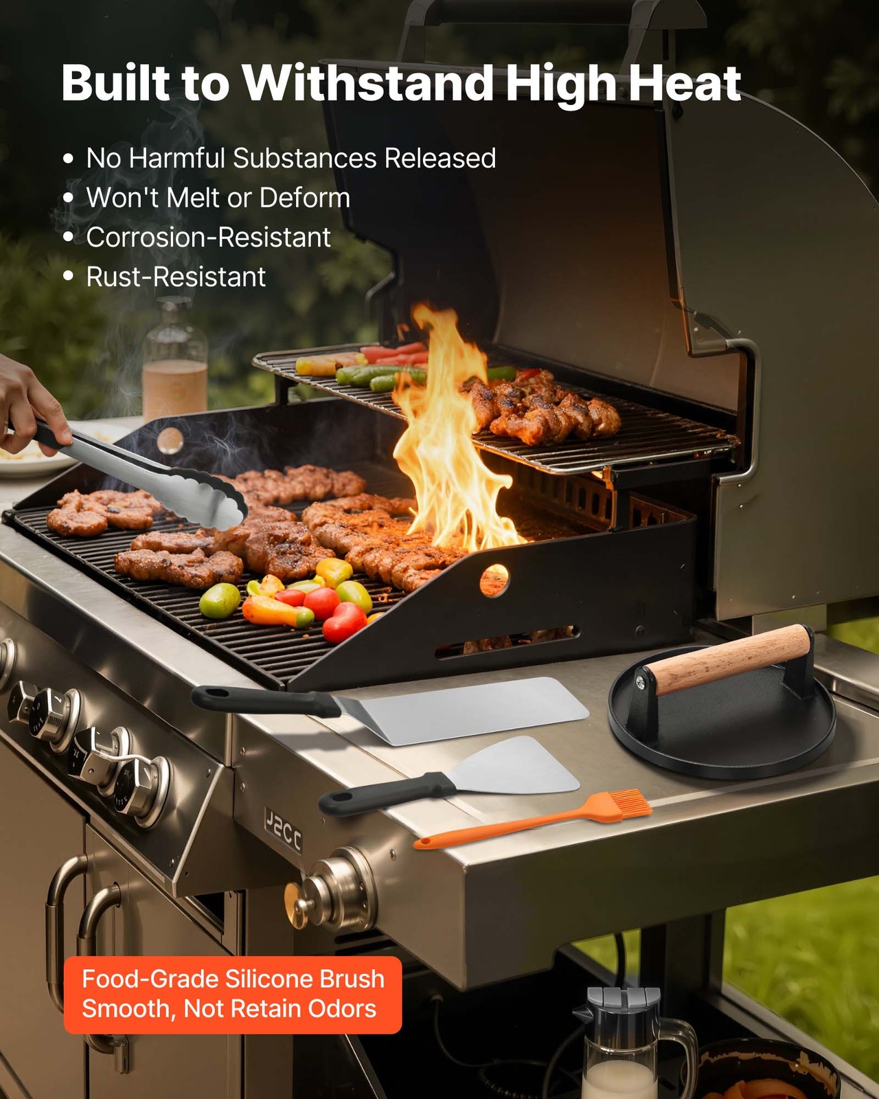 VEVOR 28PCS Griddle Accessories Kit Flat Top Grill Spatula BBQ Tools Stainless