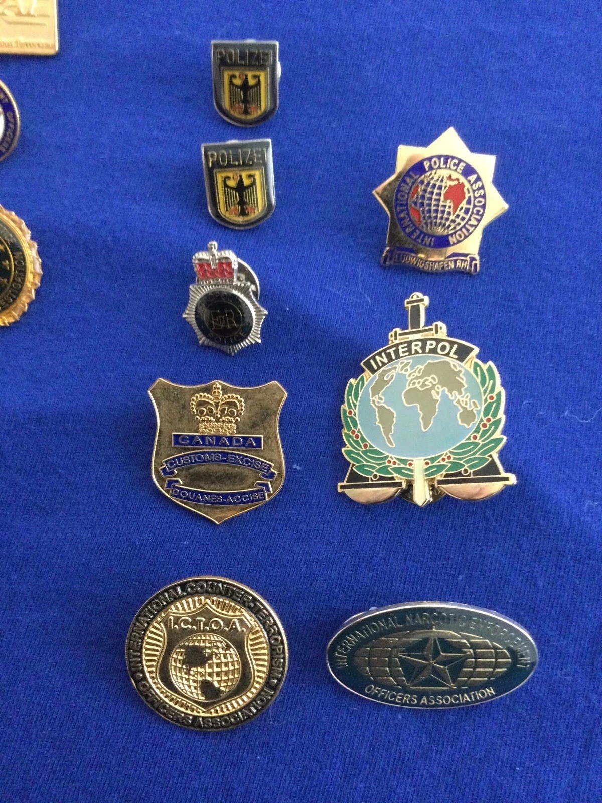 Lot of 50+ misc Law Enforcement Police Pins Badges - Federal State Local Int’l
