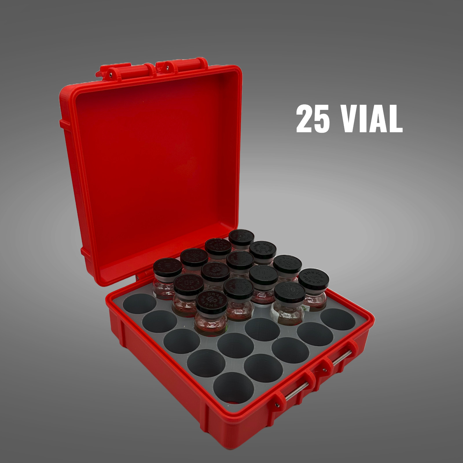 10ml Vial Storage Case – TRT & HRT Organizer | 6–50 Slot | Fits 55mm x 24mm
