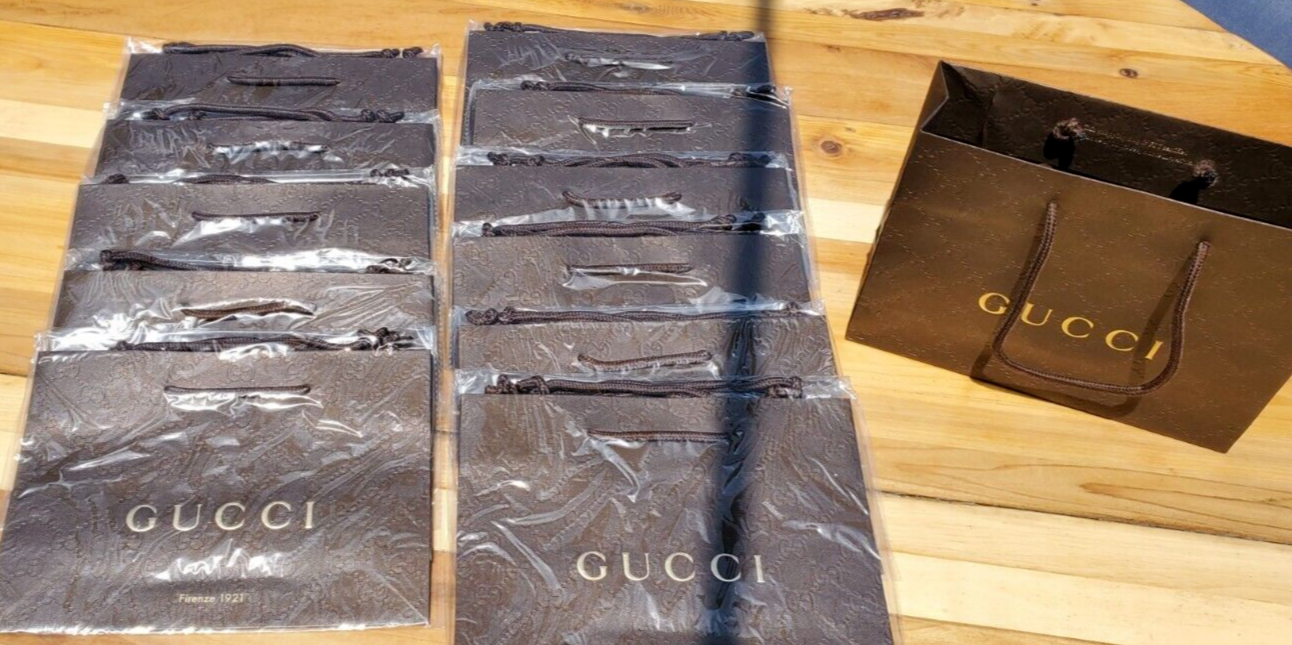 GUCCI Firenze 1921 Paper Shopping Gift Bag - Brand New Wrapped 9x6.7x2.5