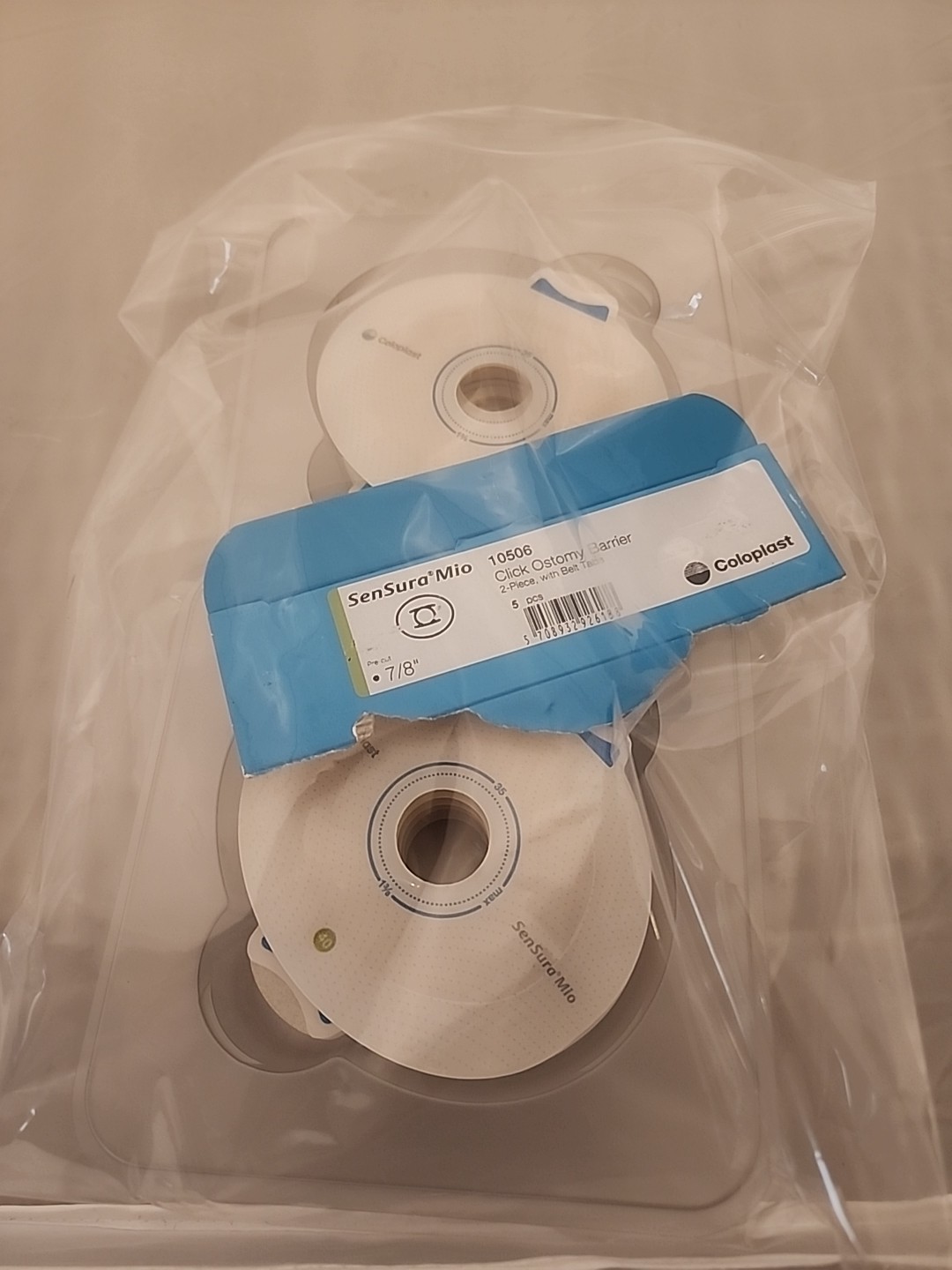 10 Each Coloplast 10506 SenSura Mio Click Ostomy Barriers 7/8" FREE SHIPPING