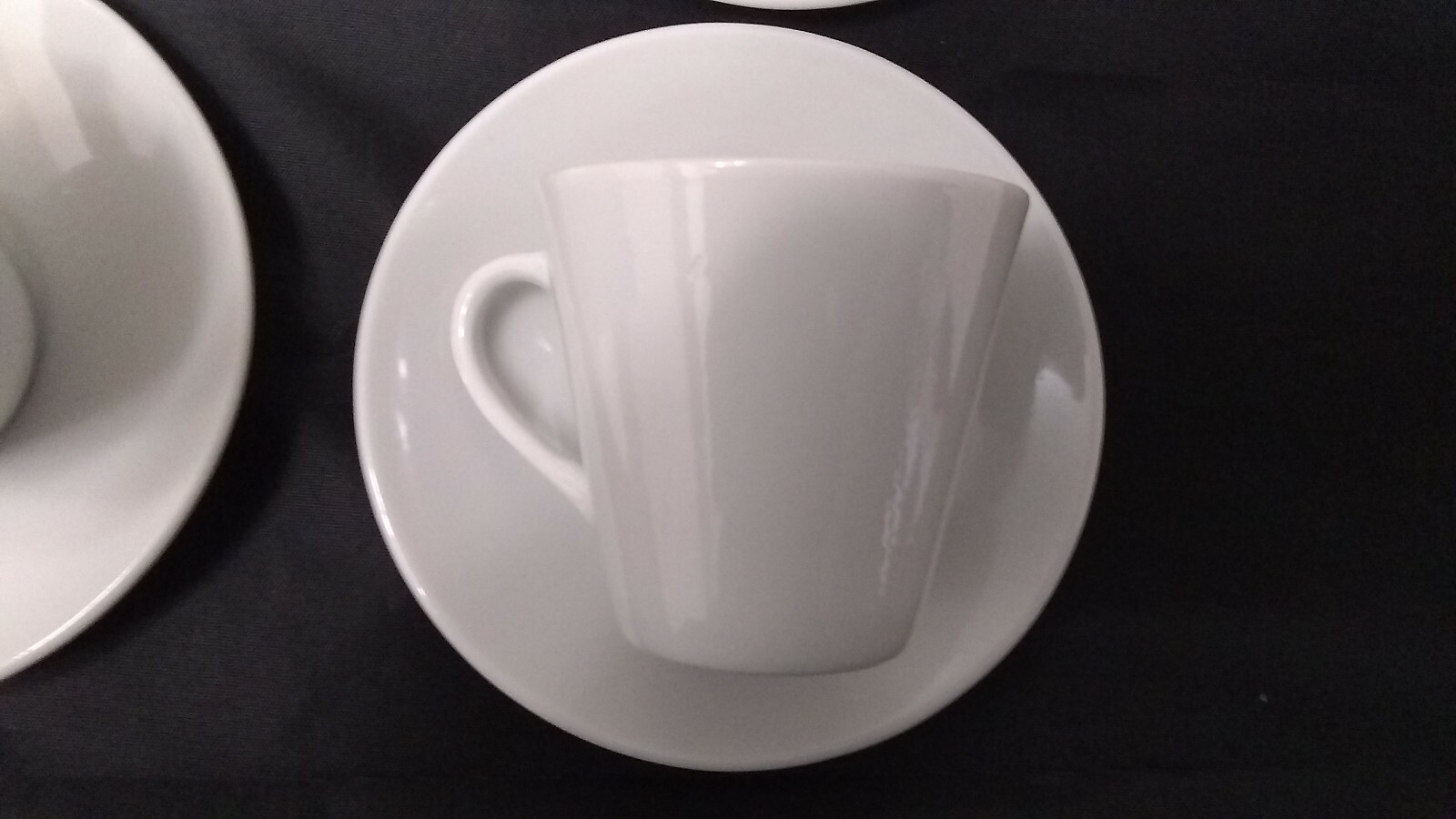 12 Pc Espresso White Porcelain Coffee set 6 Cup AND 6 Saucer 2.5 Oz Gift # 999z