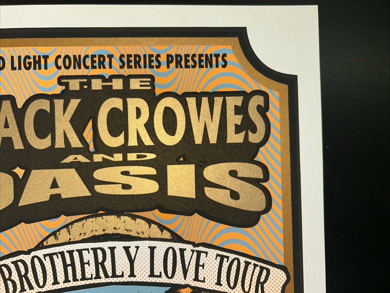 2001-BLACK CROWES/OASIS SILKSCREEN POSTER-MARK ARMINSKI-SIGNED/MINT