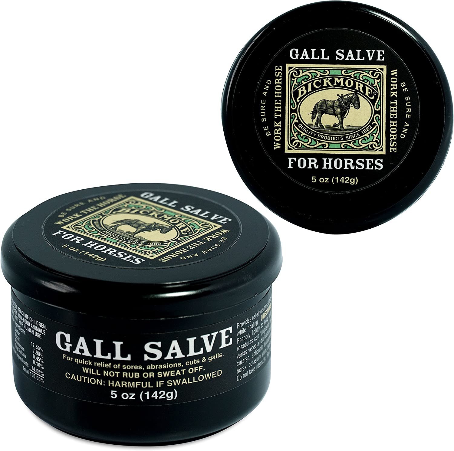 Bickmore Gall Salve 5 oz Wound Cream for Horses Topical Antiseptic Ointment
