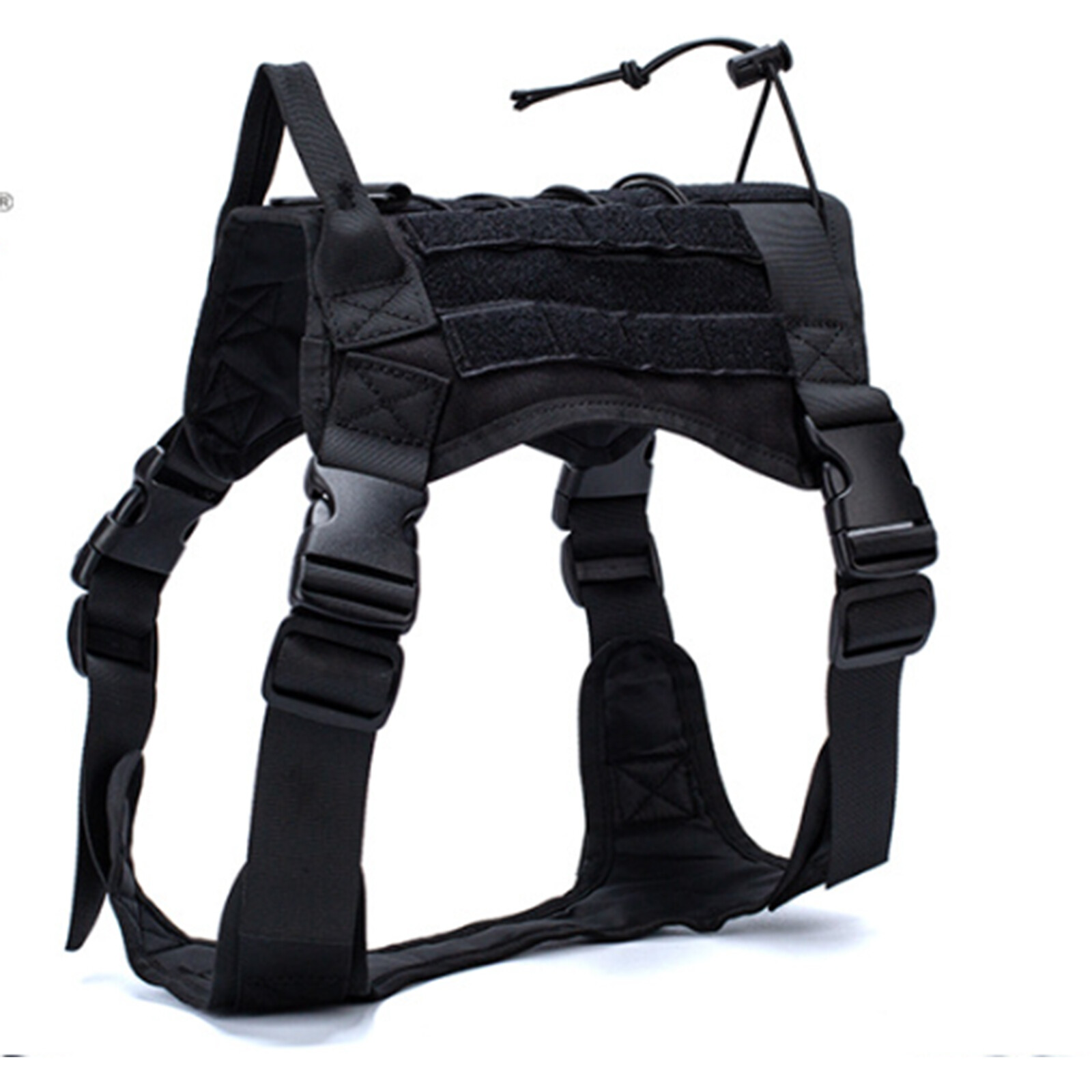 Military Tactical Dog Harness No-pull Heavy Duty MOLLE Training Service Dog Vest