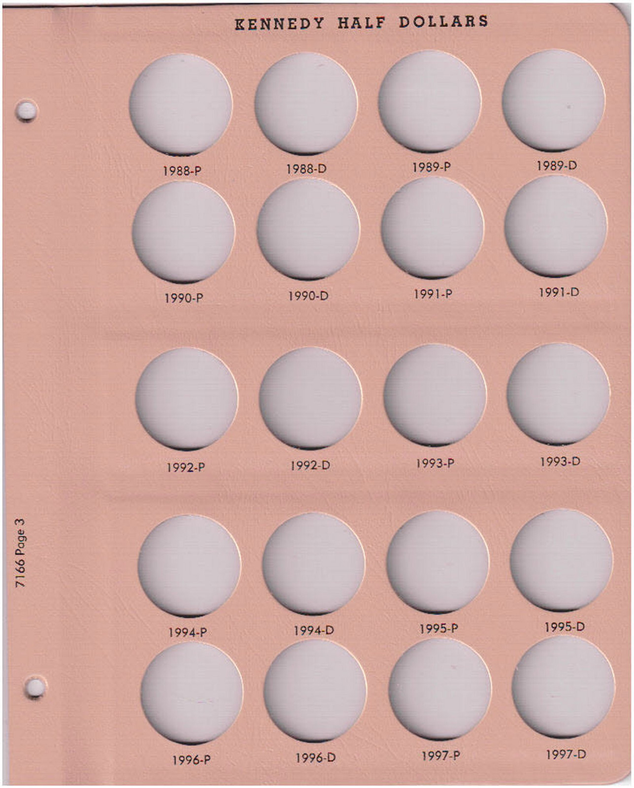 Dansco Coin Album 7166 Kennedy Half Dollar 1964-2027 (To Date) Book 50 cent