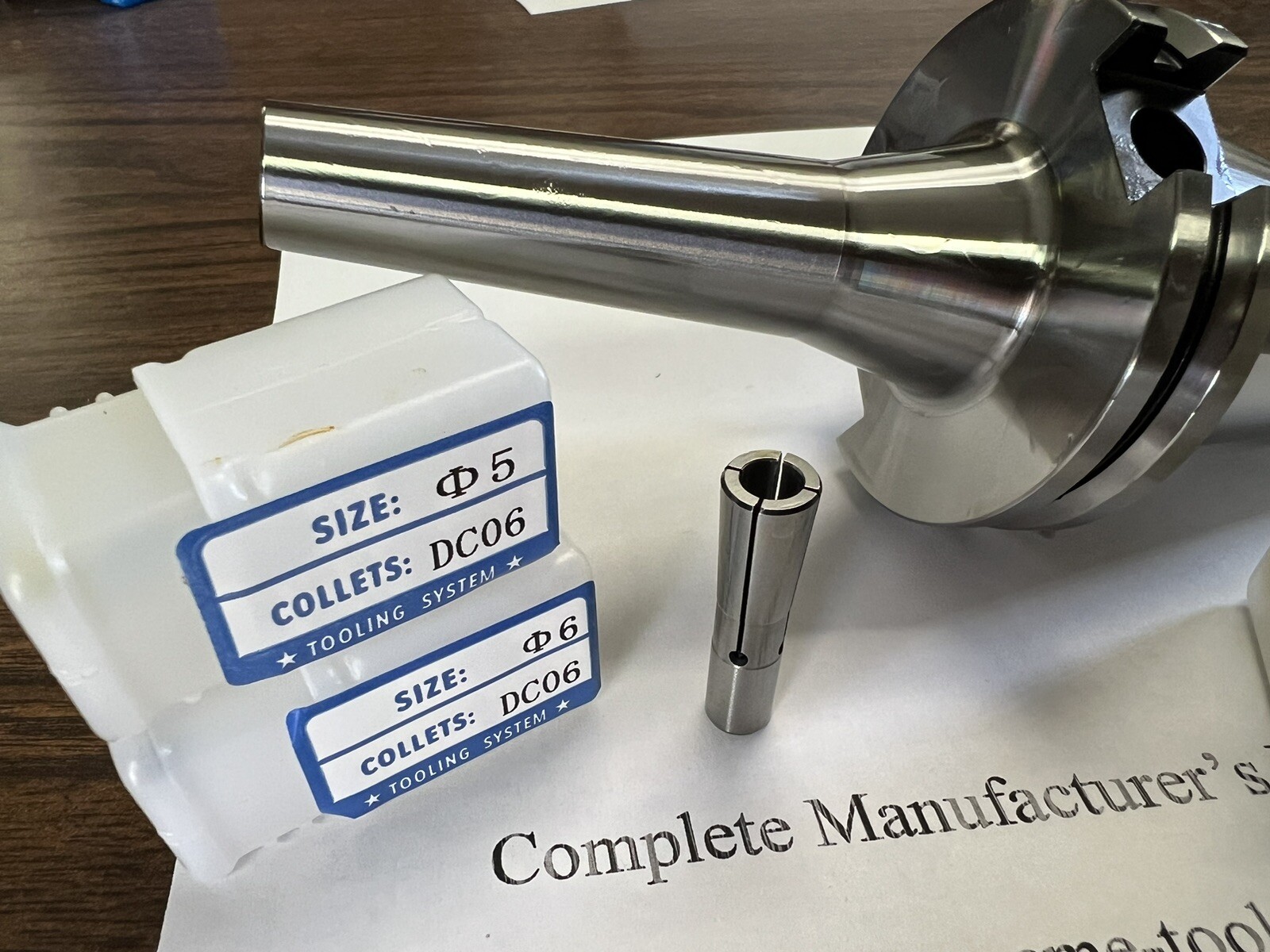 Slim Fit Collet Chuck CAT40-DC06-4" & 4 Metric Collets 3,4,5,6mm CAT40-DC06-4New