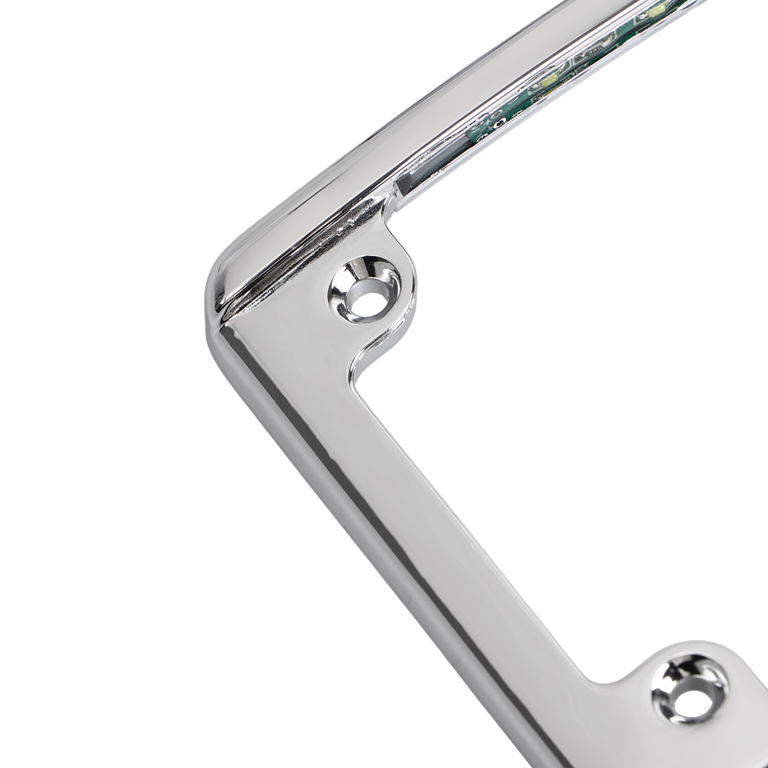 Curved License Plate Frame with LED Light For Harley Electra Road Street Glide