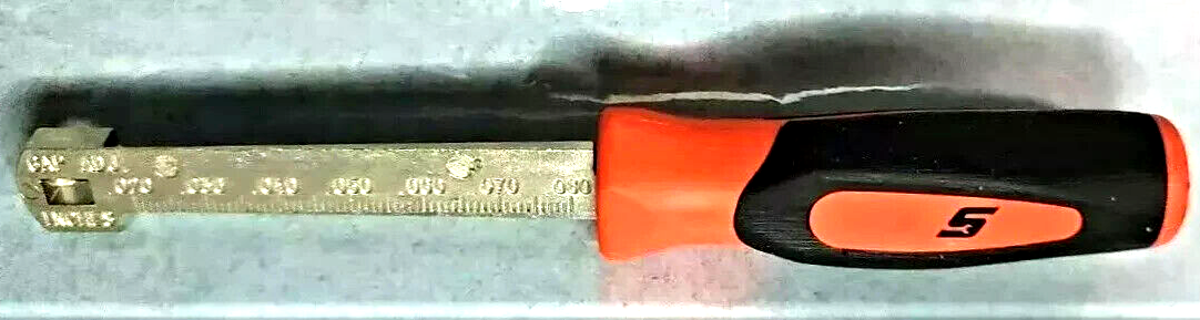 SNAP ON TOOLS USA Pocket SPARK PLUG GAP GAUGE RAMP GAUGE ORANGE HANDLE FBP2 ORG