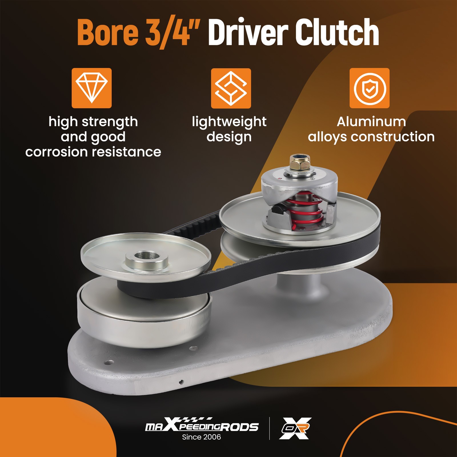 40 Series Torque Converter Driver Clutch Pulley Backplate for Go Karts 9HP-16H