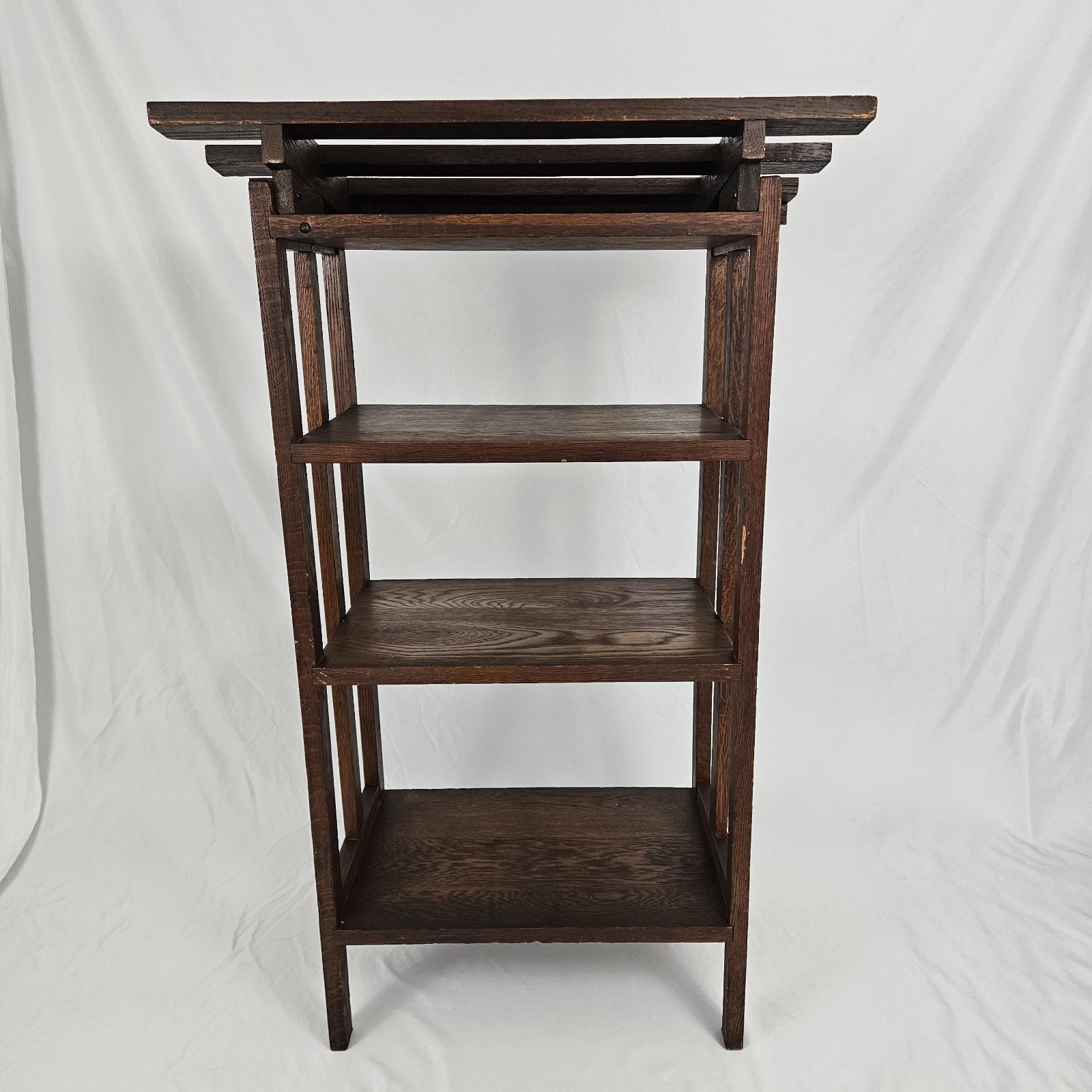 Antique Mission Oak Library Lectern Book Shelf Early 1900's Arts & Crafts