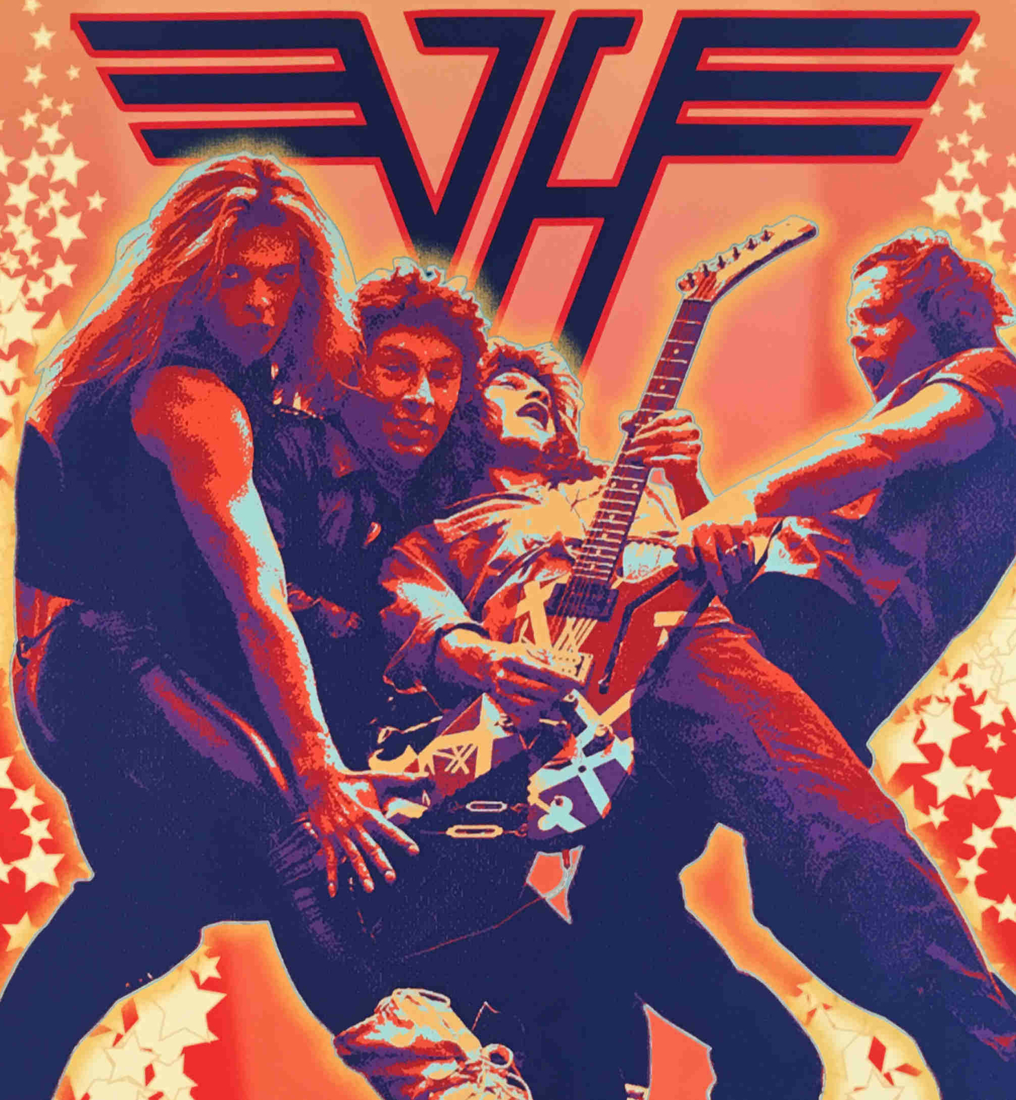 VAN HALEN Poster New Artist's Tribute 1984 Tour Omni Atlanta Signed David Byrd