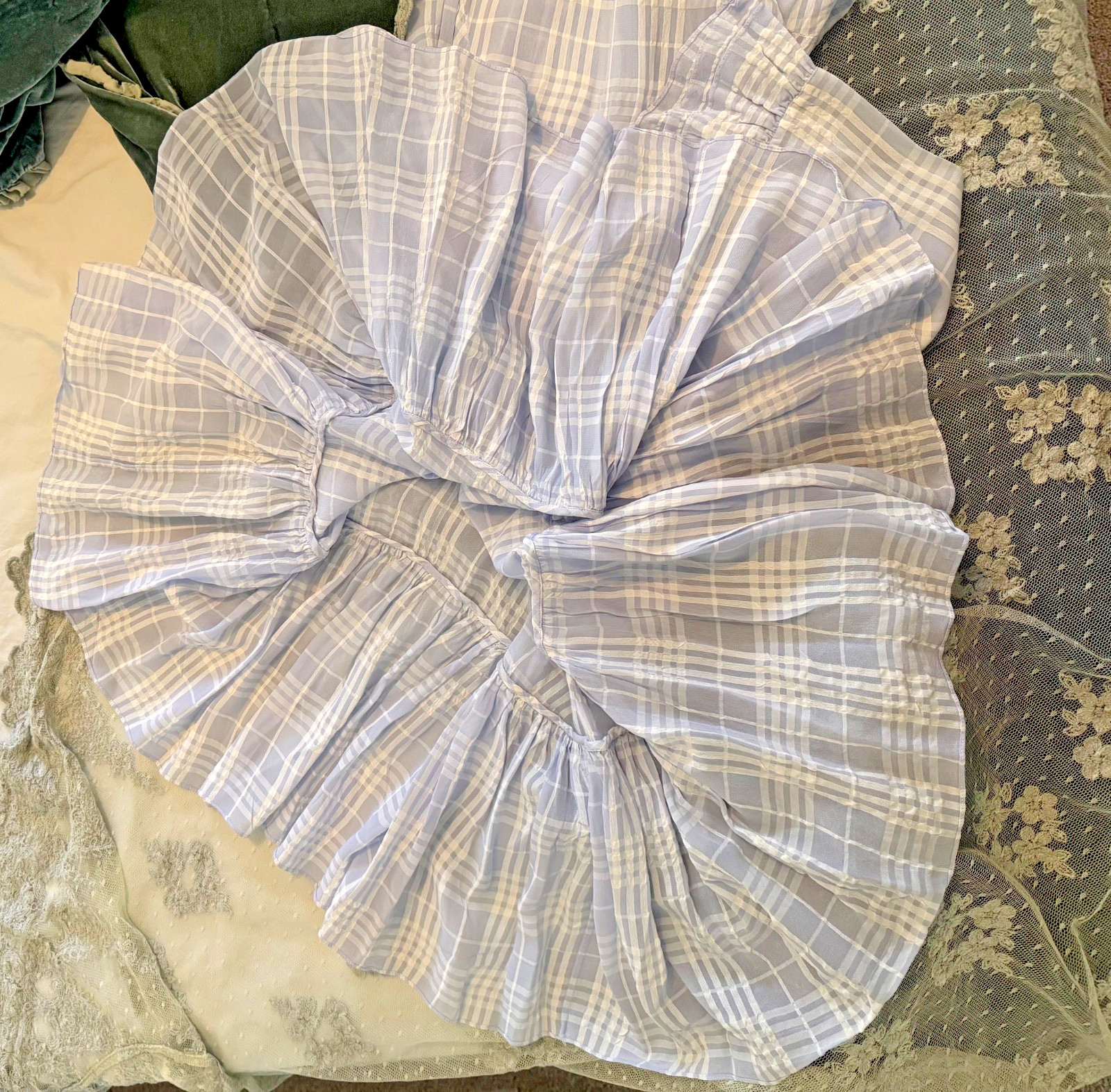 Vampire's Wife Blue White Dress, UK 8