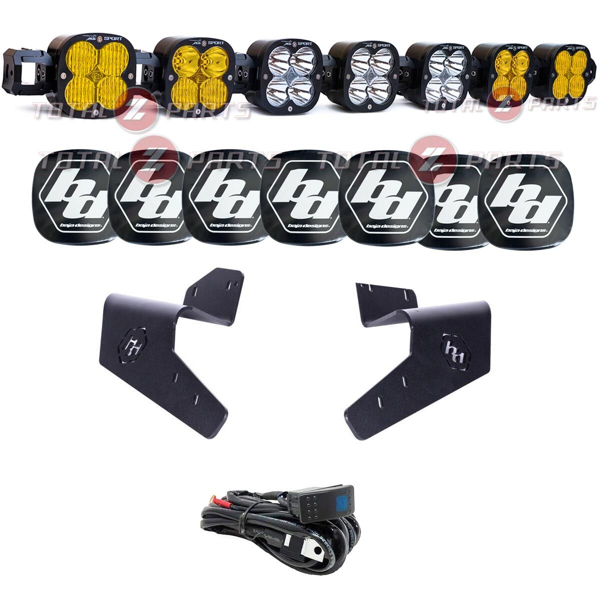 Baja Designs® XL Linkable Roof Mount LED Light Amber/Clear for Can-Am Maverick R