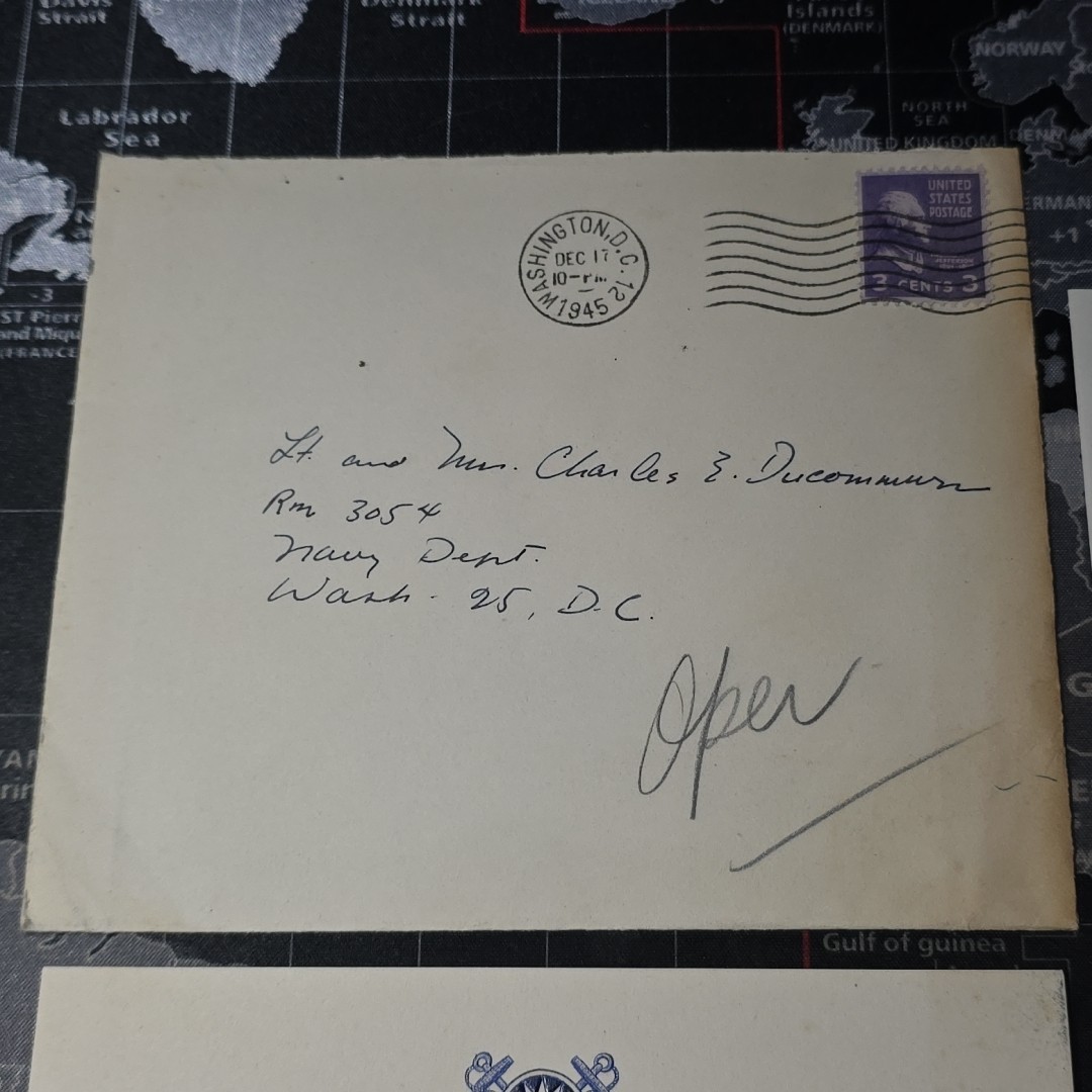 The Chinese Armed Forces Invitation World War 2 Admiral Ten Fu Liu to US Admiral