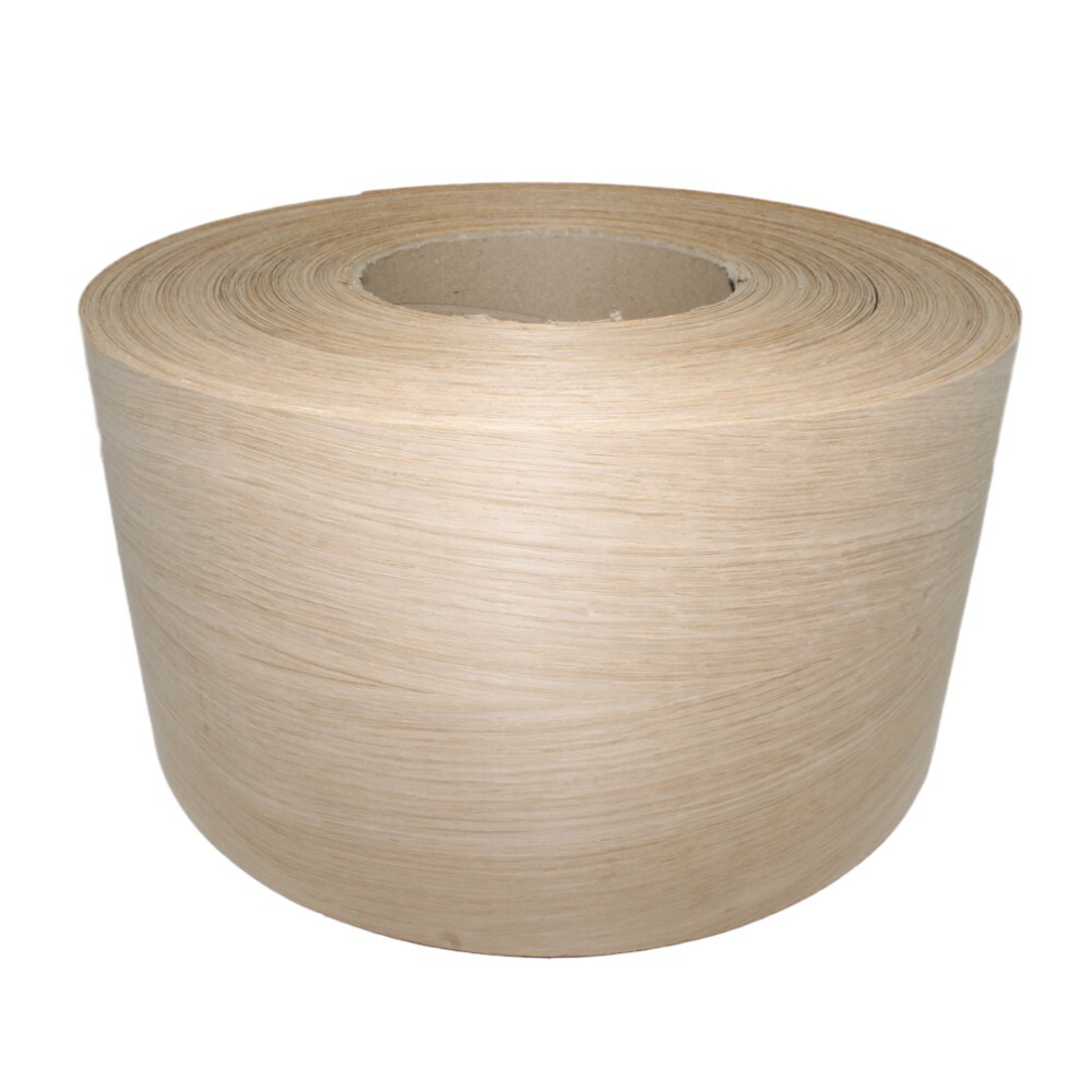 White Oak 10" x 25' Roll Preglued Wood Veneer Edgebanding, Iron on Hot Melt.