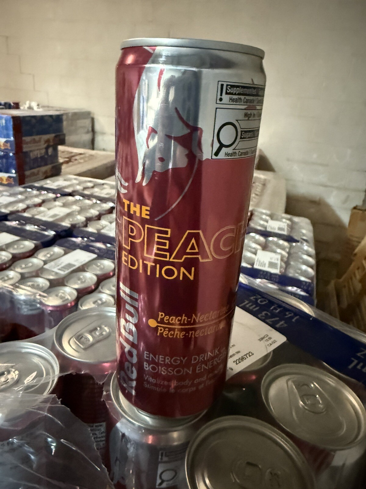 Red Bull Peach Nectarine 16 Fl Oz, (473 mL) 12 Cans Discontinued HARD FIND 🍑