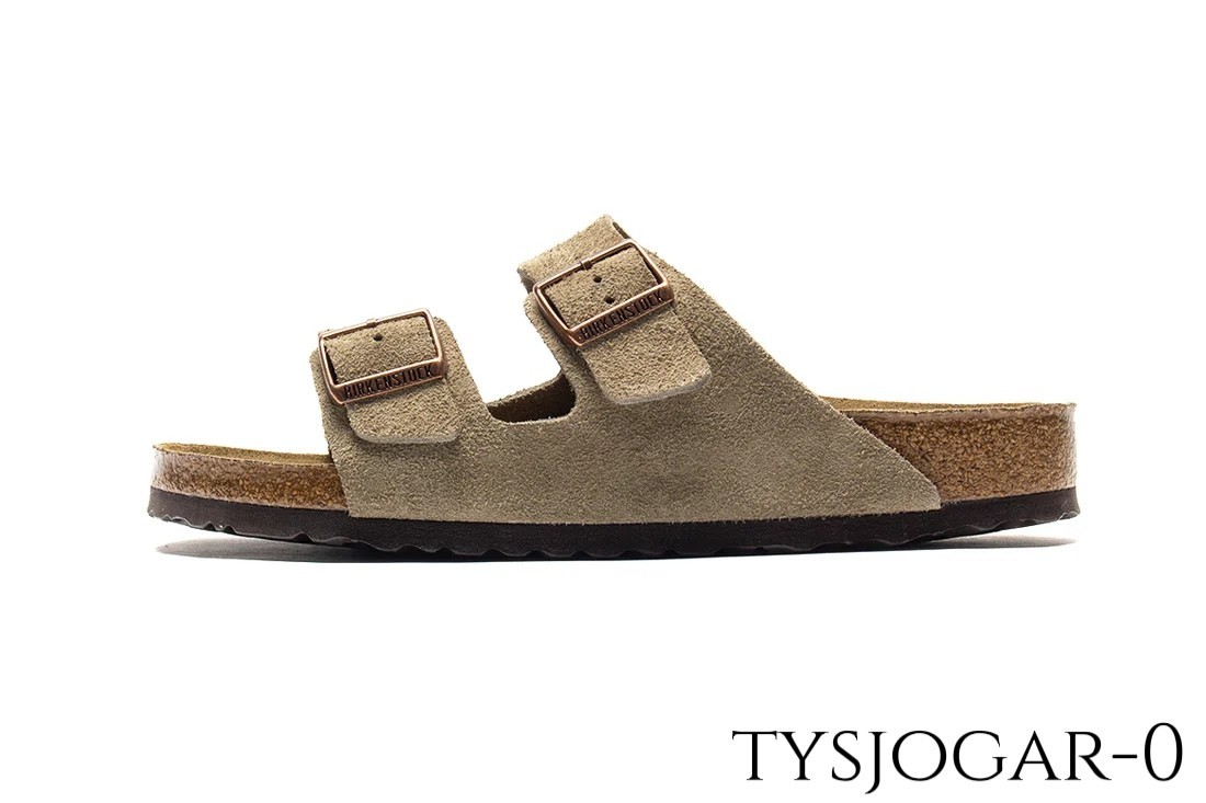 Birkenstock Arizona Soft Footbed Sandals Taupe Suede Leather Shoes Size 37-45