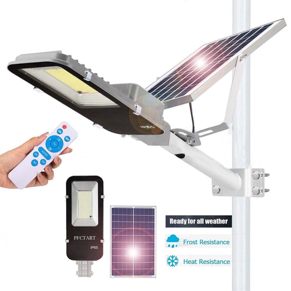 10000LM LED Solar Street Lights Commercial Dusk To Dawn Outdoor Road Wall Lamp