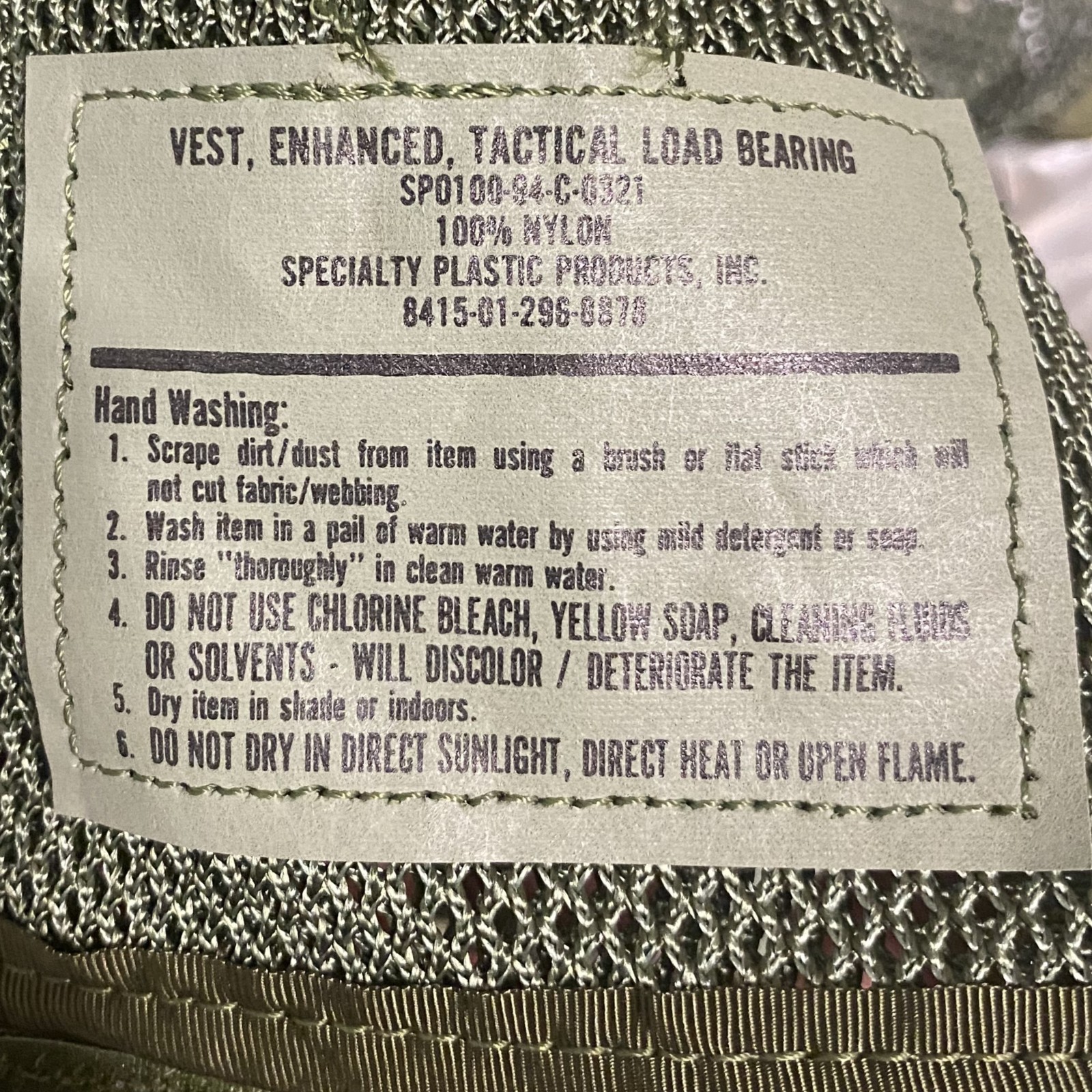 USGI Enhanced Load Bearing Vest LBV Woodland CAMO M81 Tactical LBV88 BDU ALICE