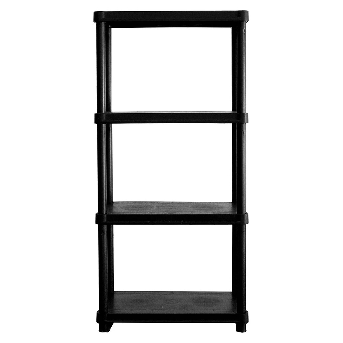 4 Tier Resin Garage Shelving Unit Sturdy Storage Shelf Rack 250lbs Capacity NEW