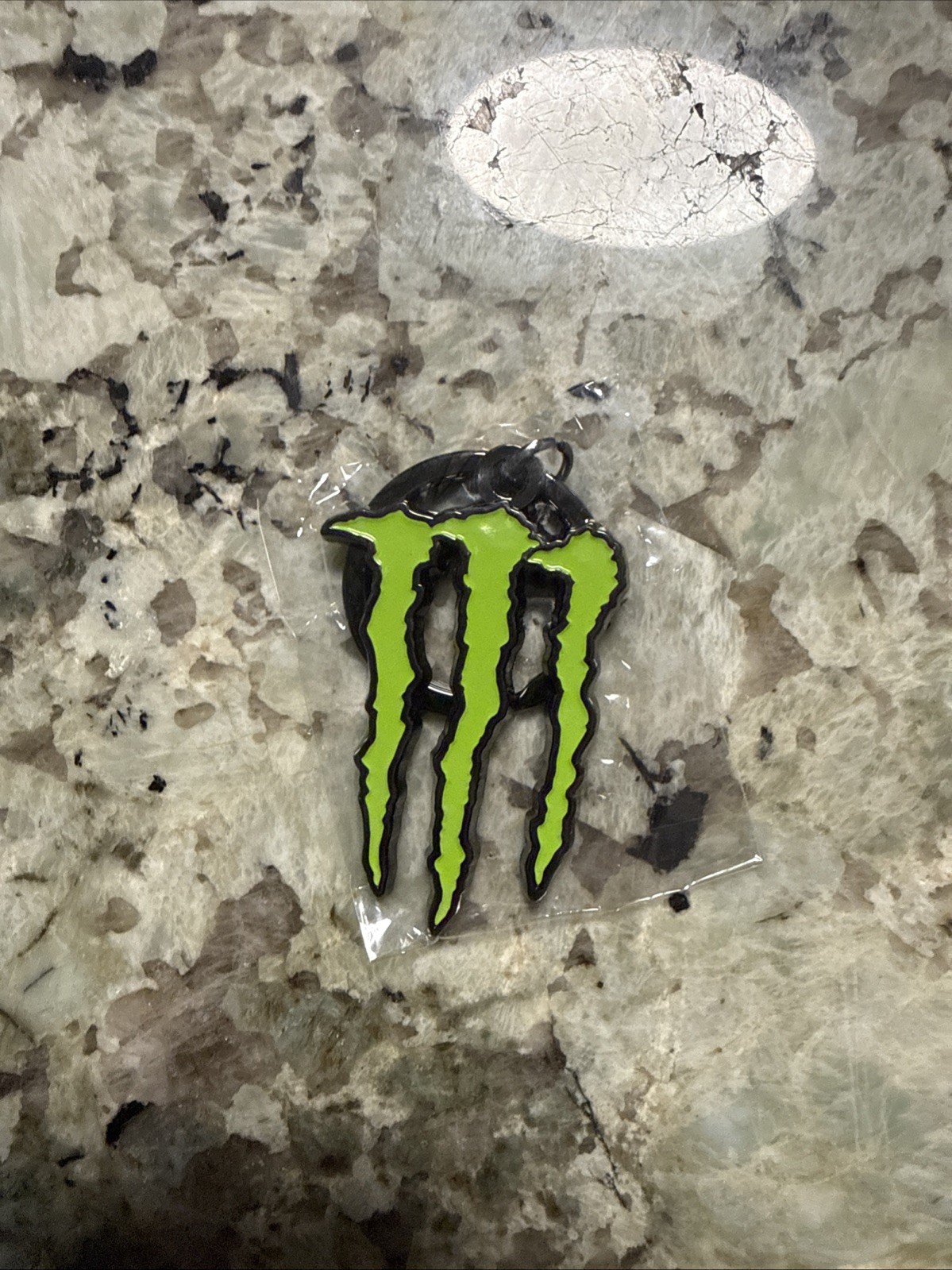 Monster Energy Drink Key chain Ring Green Logo Metal Enamel New - FREE SHIPPING!