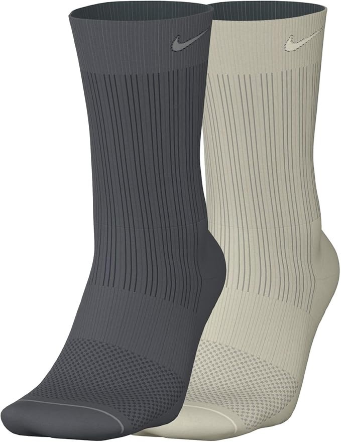 Nike Everyday Wool Cushioned Socks (2 Pairs) Grey Beige SZ L Men's DQ6394-902