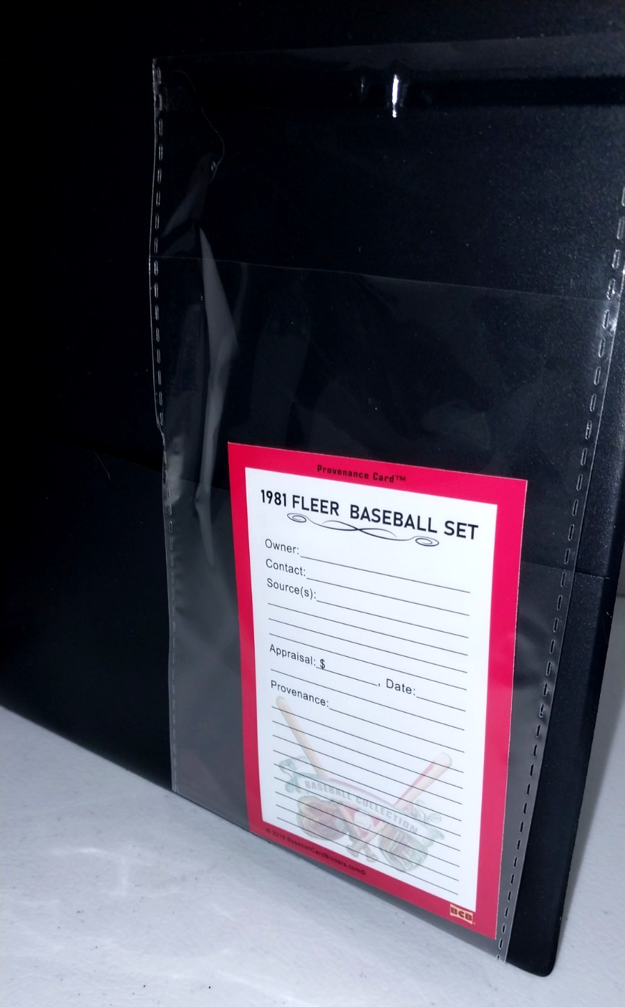 BCB Baseball Card 3" Storage Binder, 1981 Fleer Wax Pack Themed ~STORE YOUR SET~